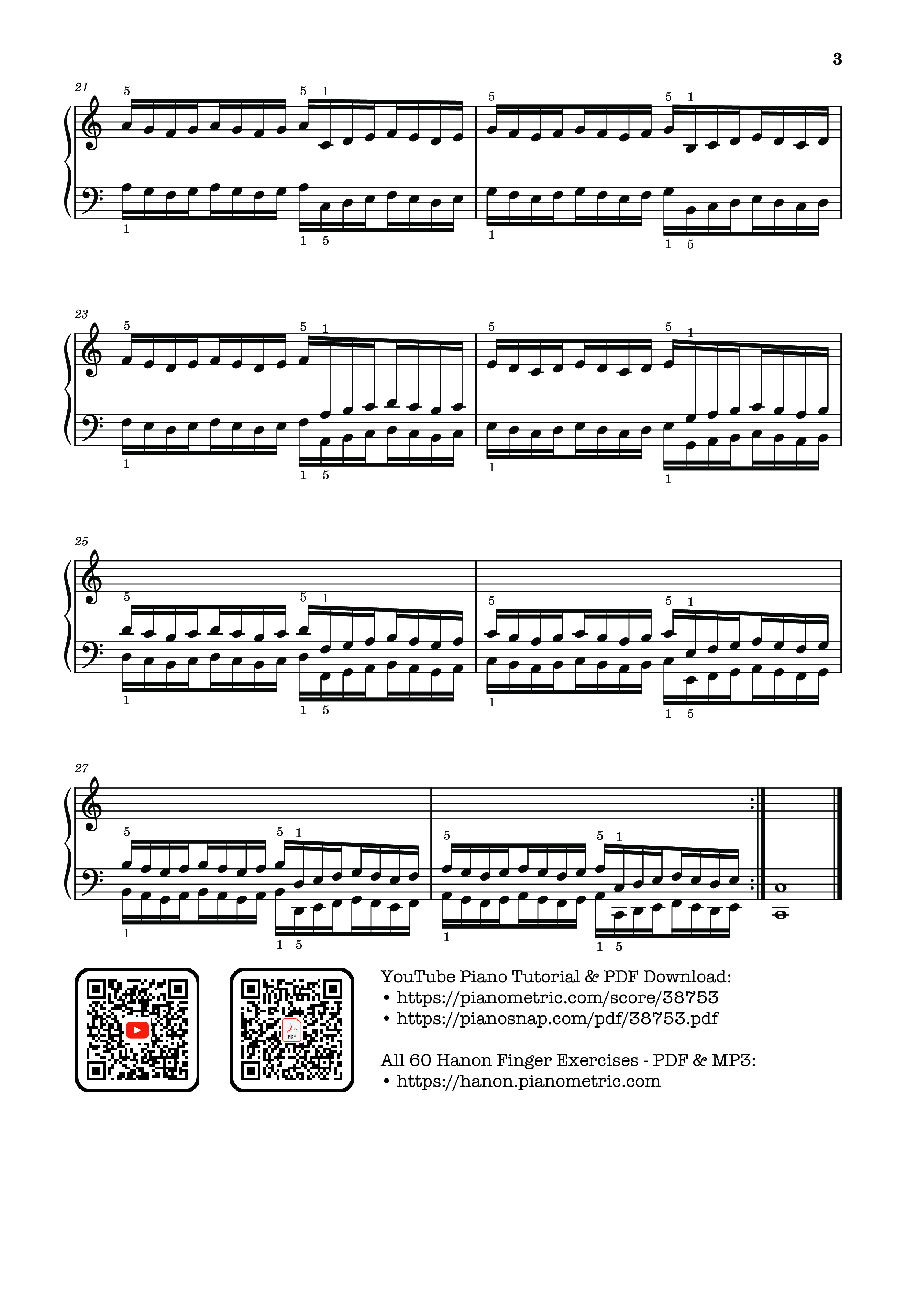 Page 3 of Sheet music PDF Piano Hanon - The Virtuoso Pianist No. 23 - Charles-Louis Hanon