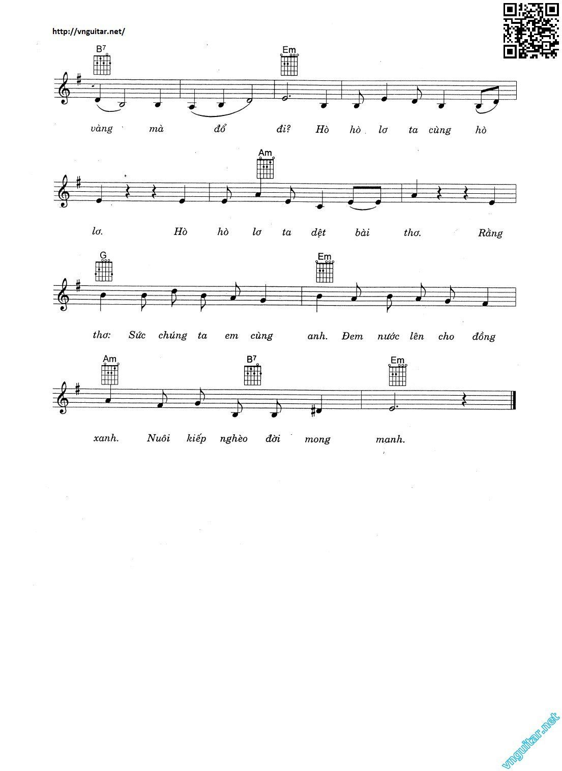 Page 3 of Sheet music PDF Múc ánh trăng vàng - Hoàng Thi Thơ
