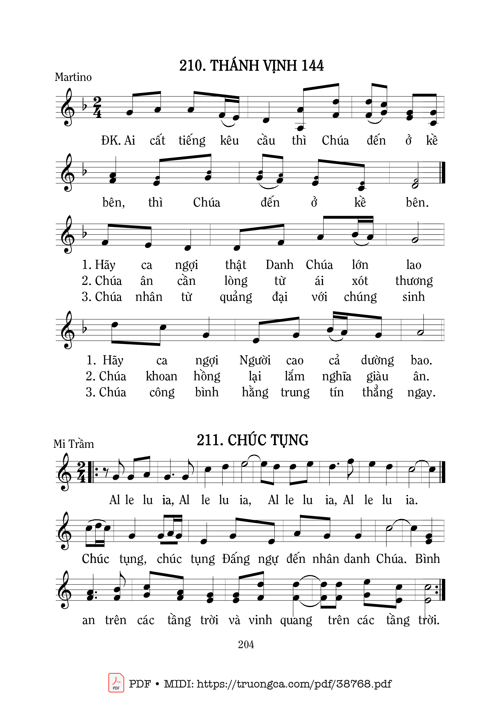 Page 1 of Sheet music PDF Thánh Vịnh 144, Chúa Nhật 25A Thường Niên -  Martino