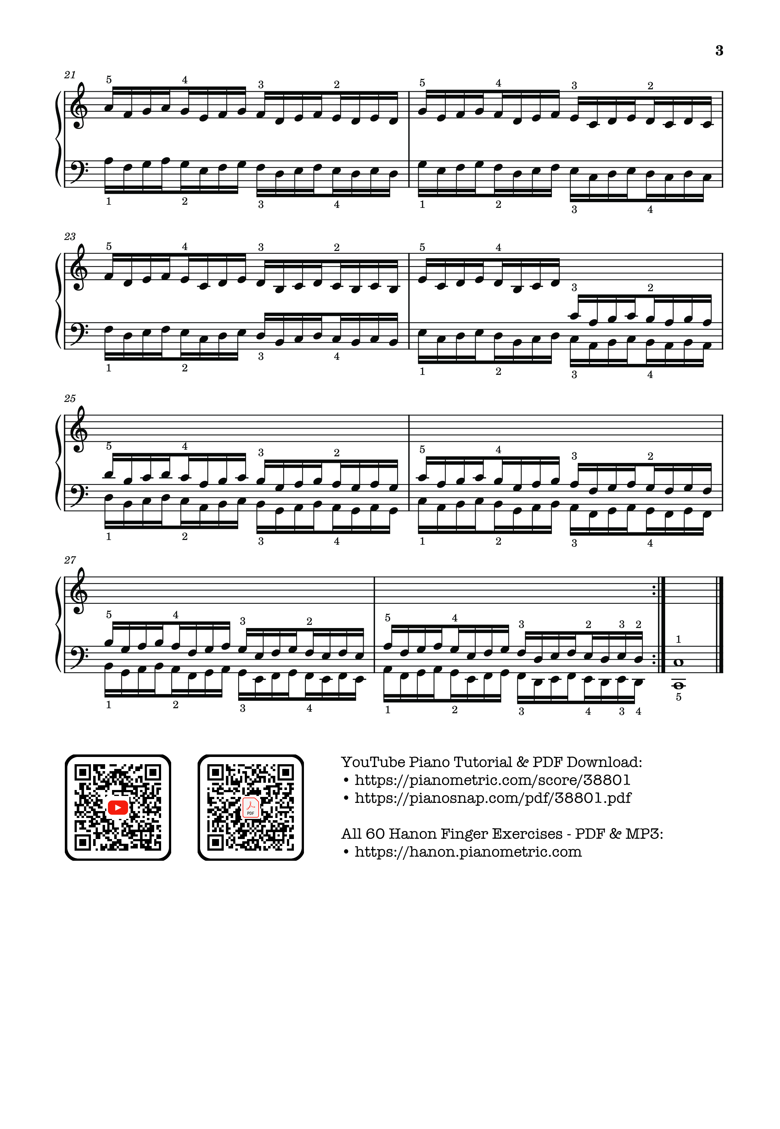 Page 3 of Sheet music PDF Piano Hanon - The Virtuoso Pianist No. 26 - Charles-Louis Hanon