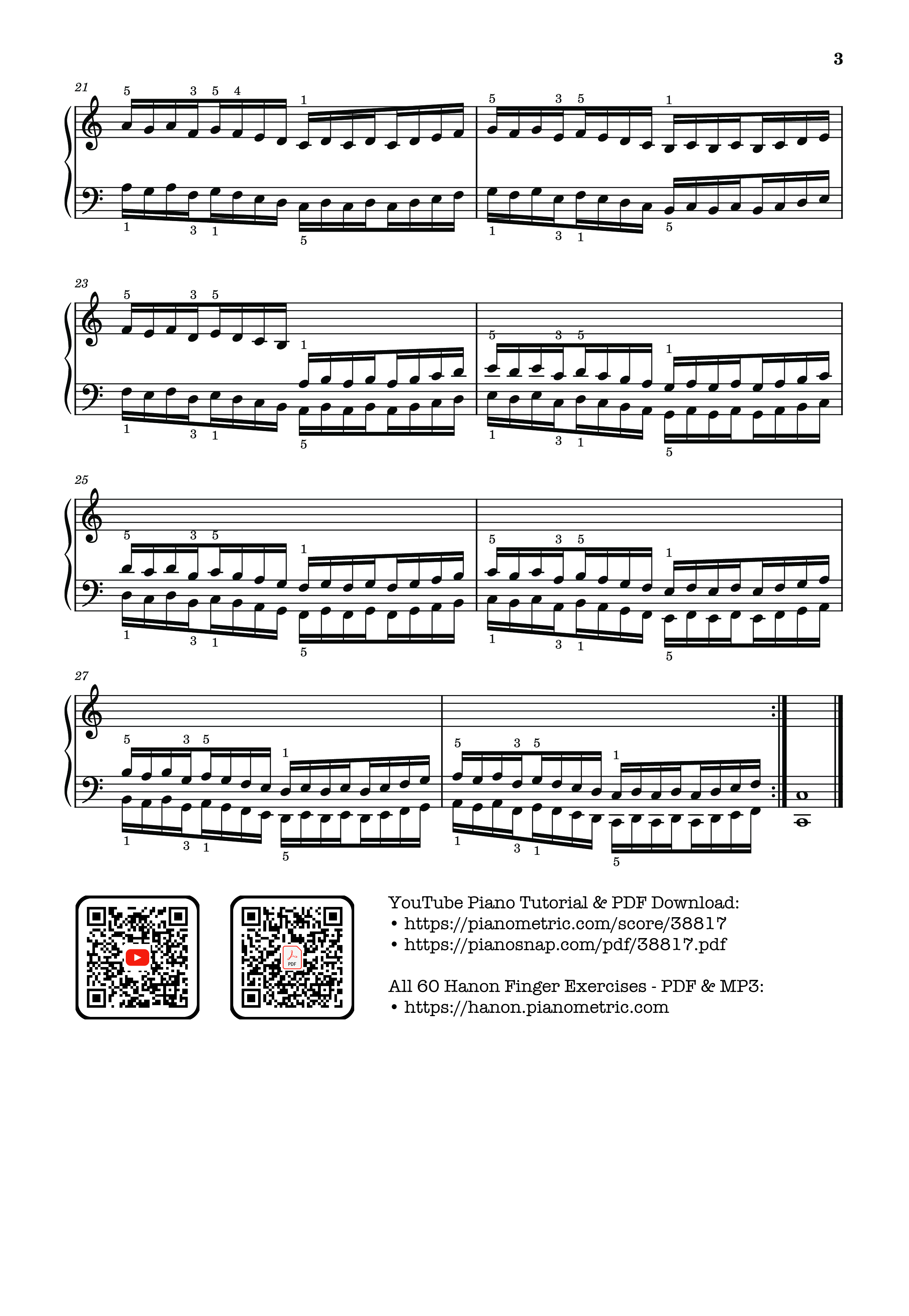 Page 3 of Sheet music PDF Piano Hanon - The Virtuoso Pianist No. 27 - Charles-Louis Hanon
