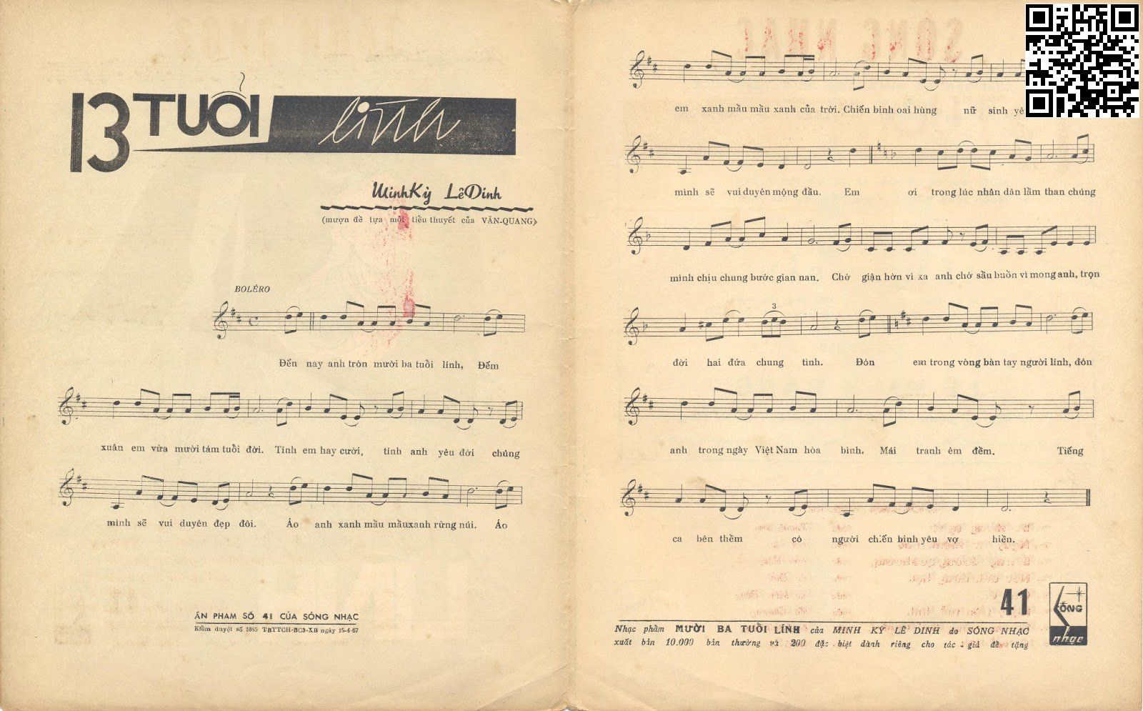 Page 2 of Sheet music PDF Mười ba tuổi lính - Minh Kỳ