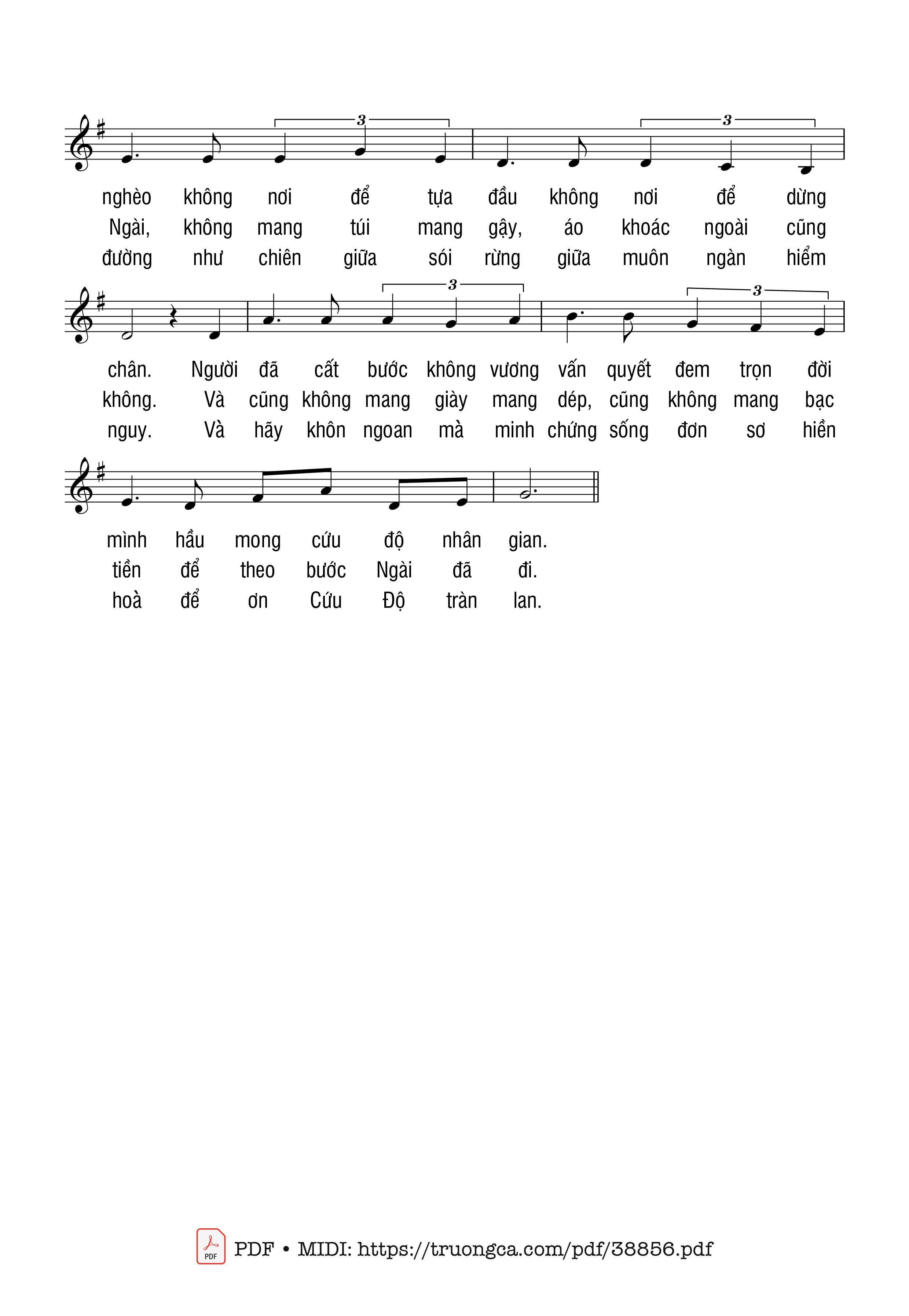Page 2 of Sheet music PDF Người Đã Cất Bước - Tri Văn Vinh