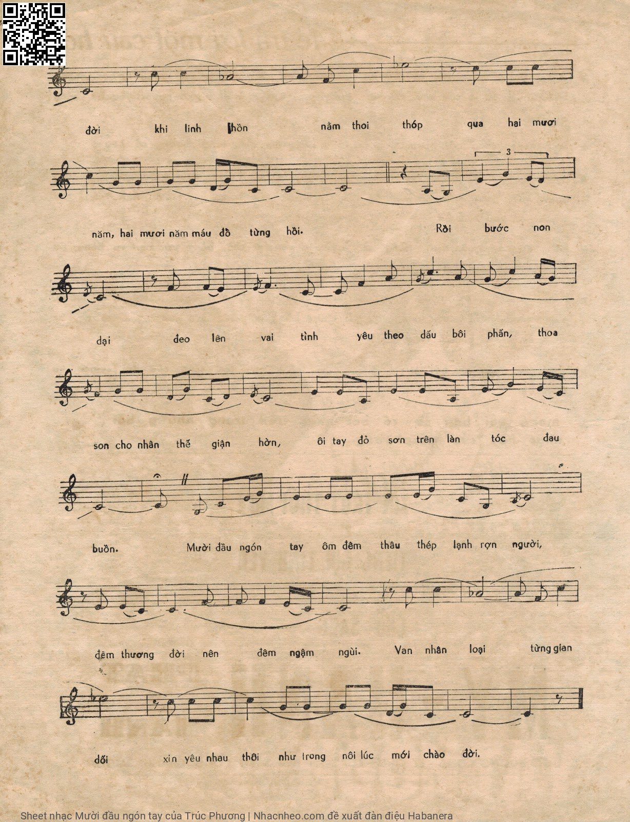 Page 3 of Sheet music PDF Mười đầu ngón tay - Trúc Phương