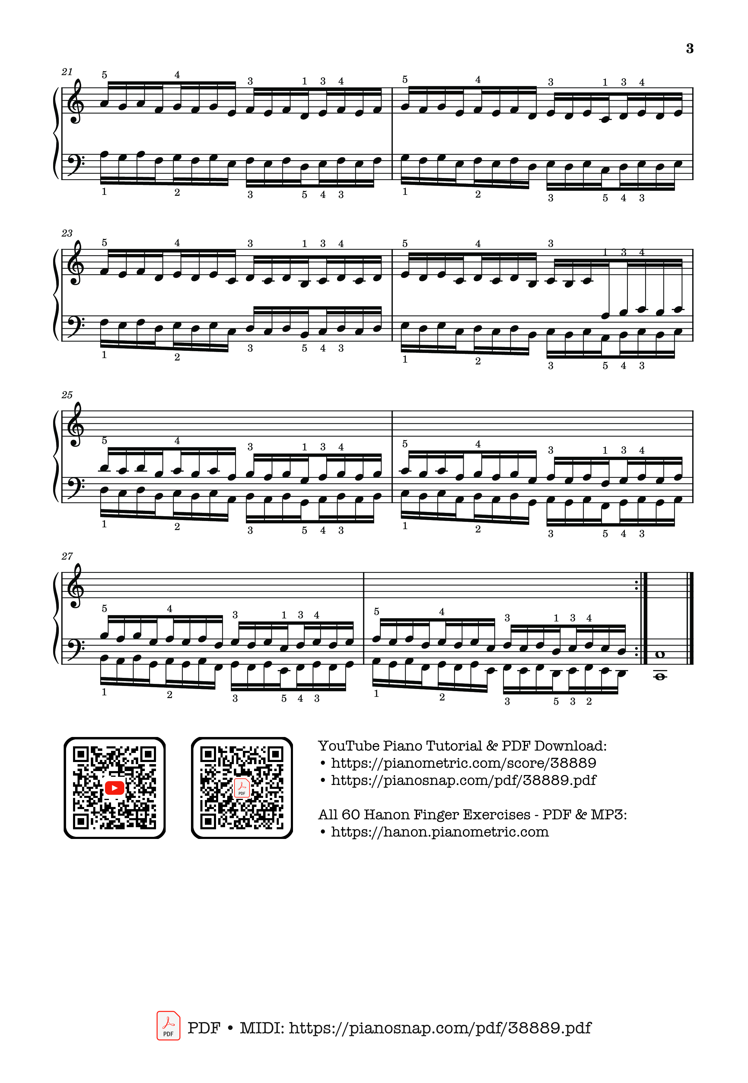 Page 3 of Sheet music PDF Piano Hanon - The Virtuoso Pianist No. 29 - Charles-Louis Hanon