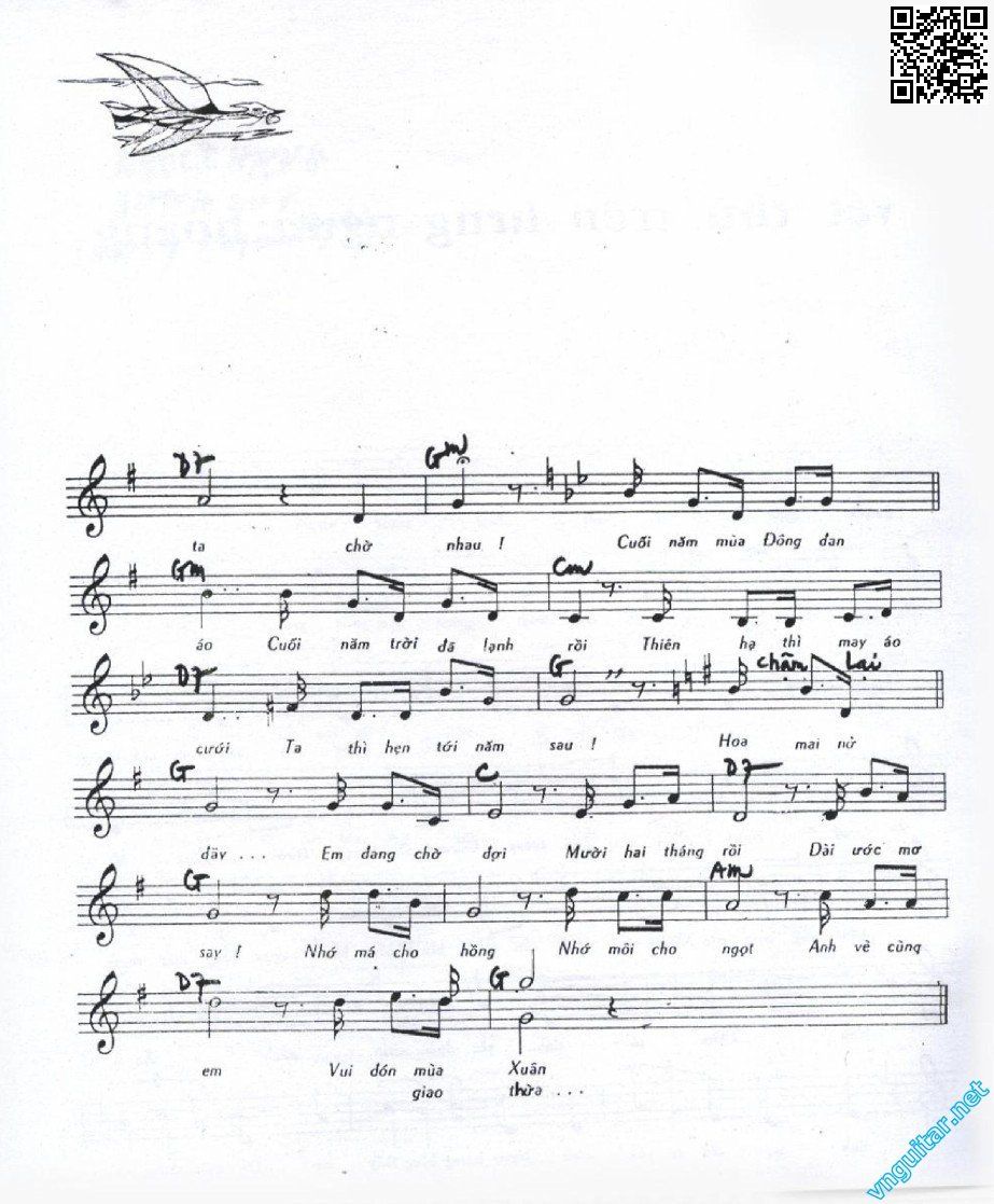 Page 4 of Sheet music PDF Mười hai tháng anh đi - Phạm Duy