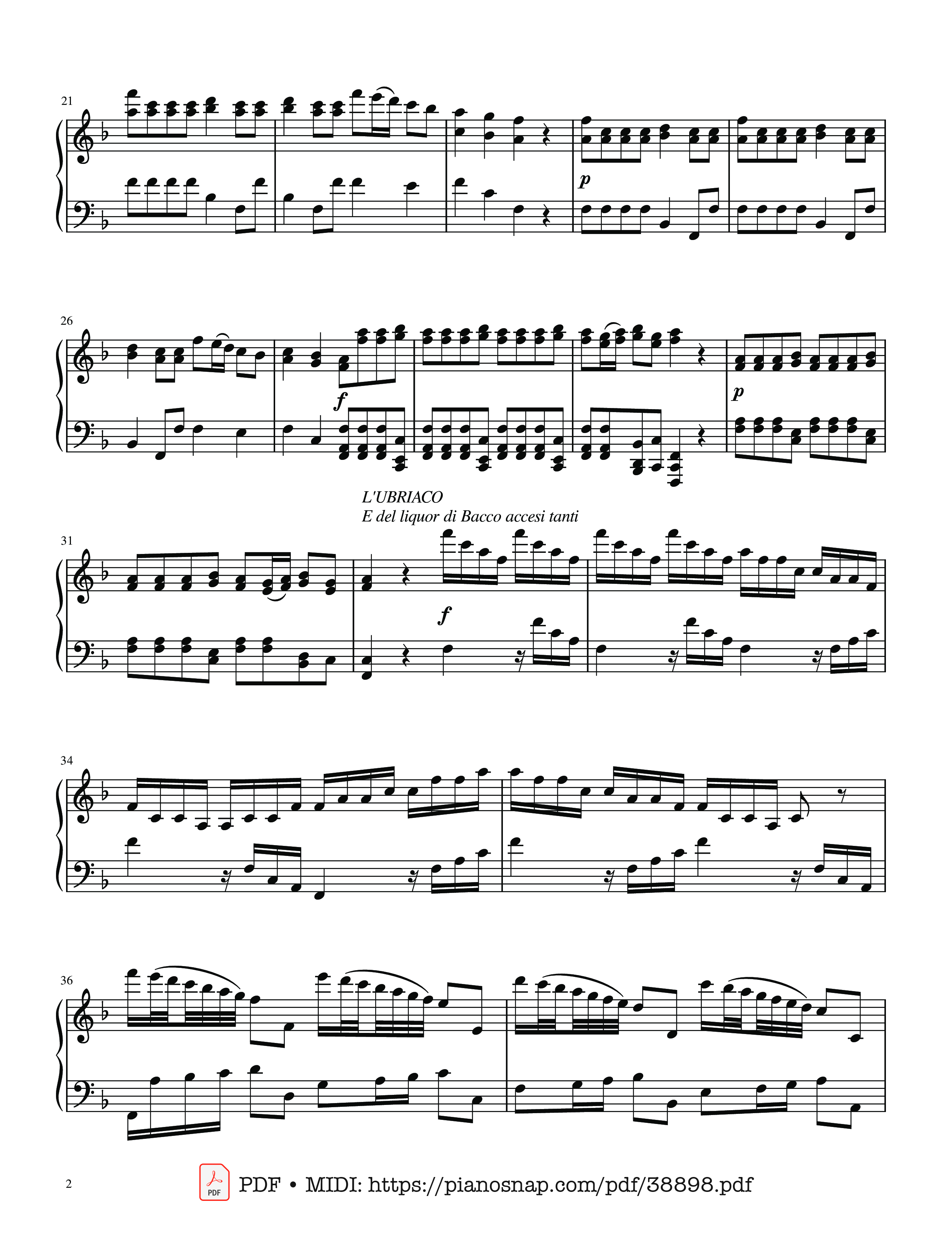 Page 2 of Sheet music PDF The Four Seasons - L