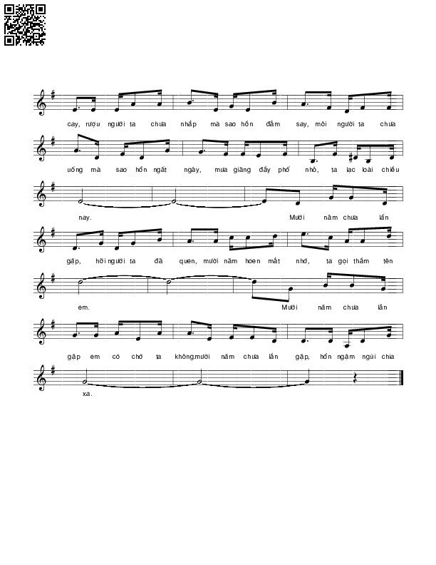Page 2 of Sheet music PDF Mười năm chưa lần gặp - Nhật Ngân