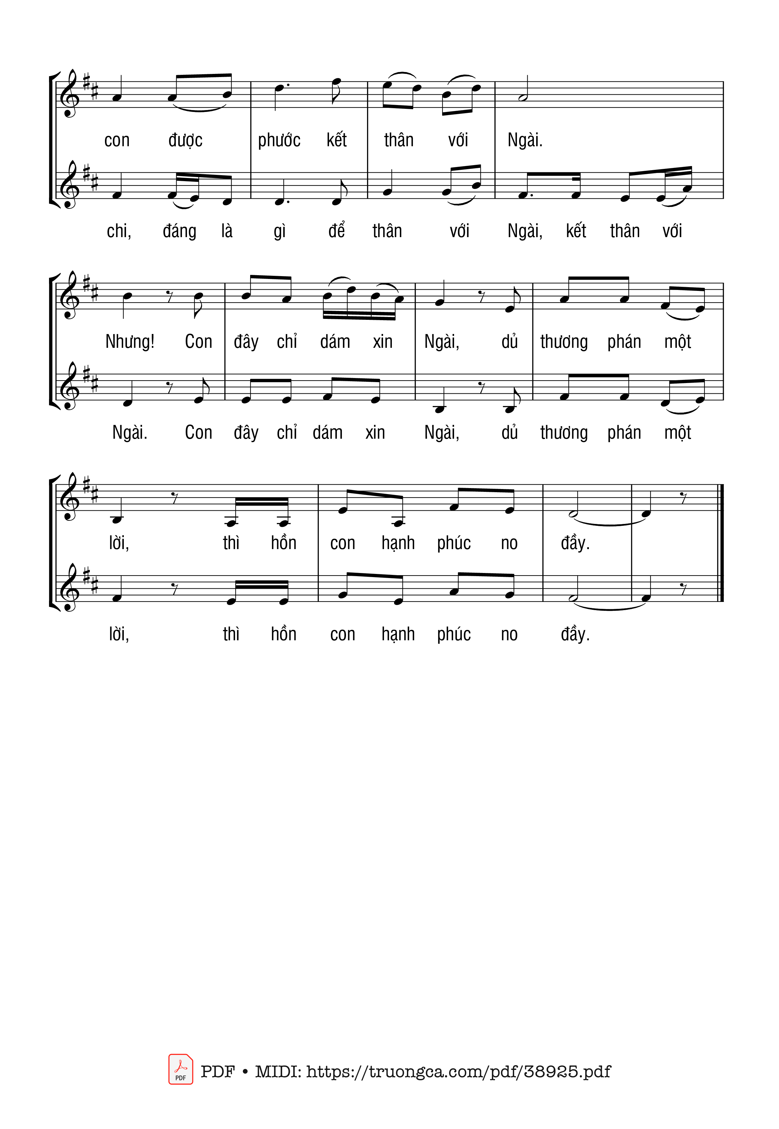 Page 2 of Sheet music PDF Tiệc Thánh Gọi Mời - La Thập Tự