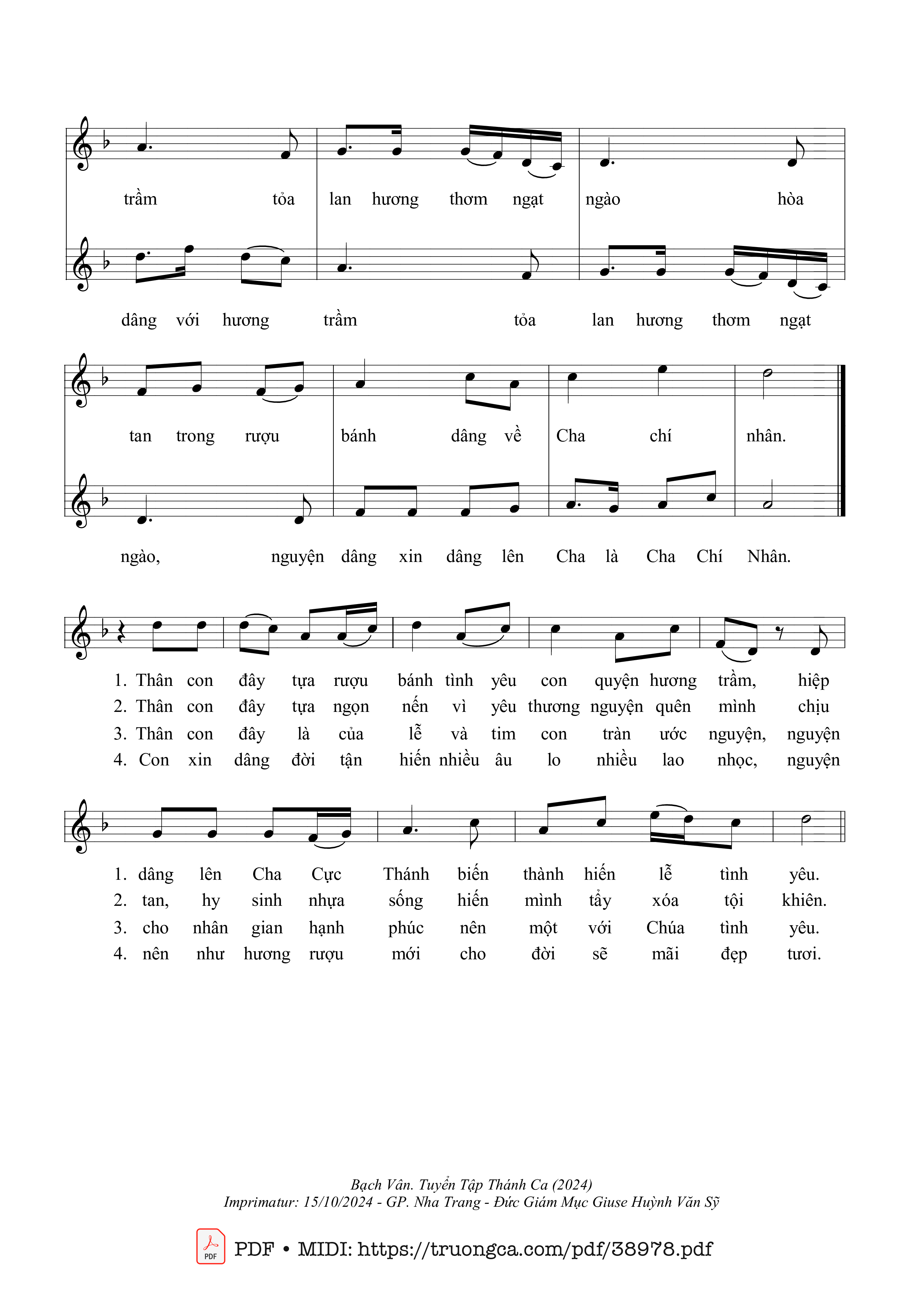 Page 2 of Sheet music PDF Lễ Tình Yêu - Bạch Vân