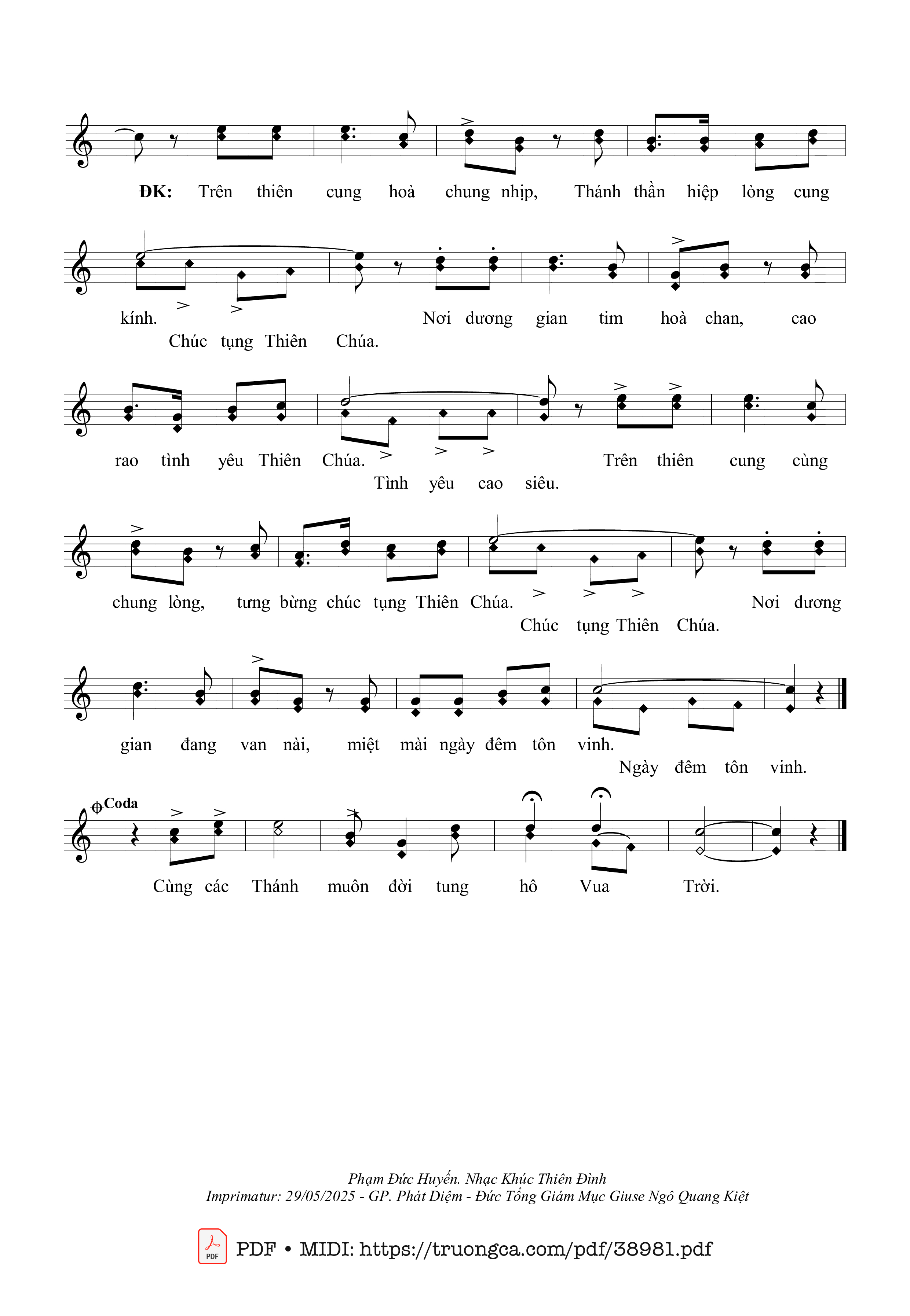 Page 2 of Sheet music PDF Cùng Các Thánh Tung Hô Chúa - Phạm Đức Huyến