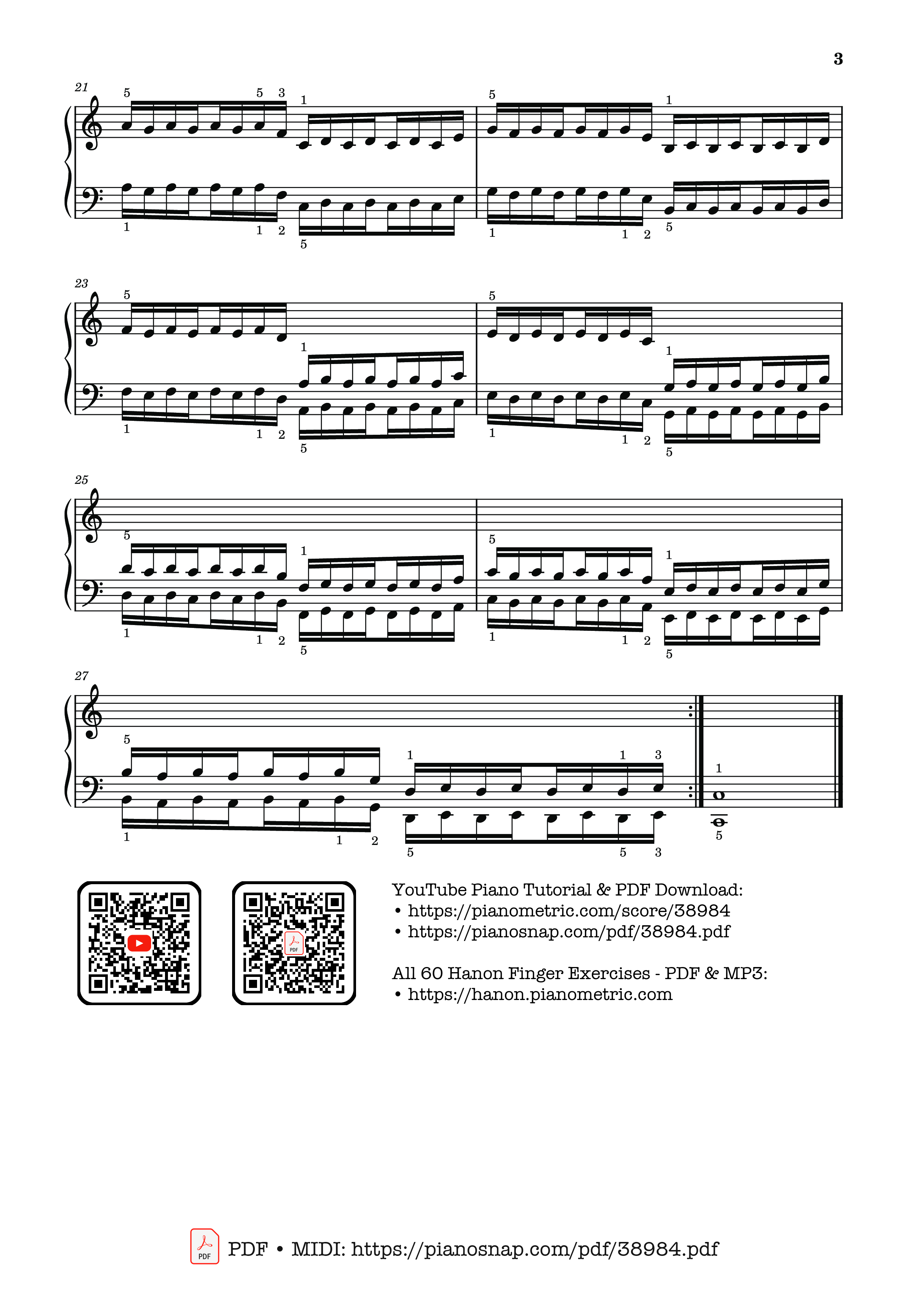 Page 3 of Sheet music PDF Piano Hanon - The Virtuoso Pianist No. 30 - Charles-Louis Hanon