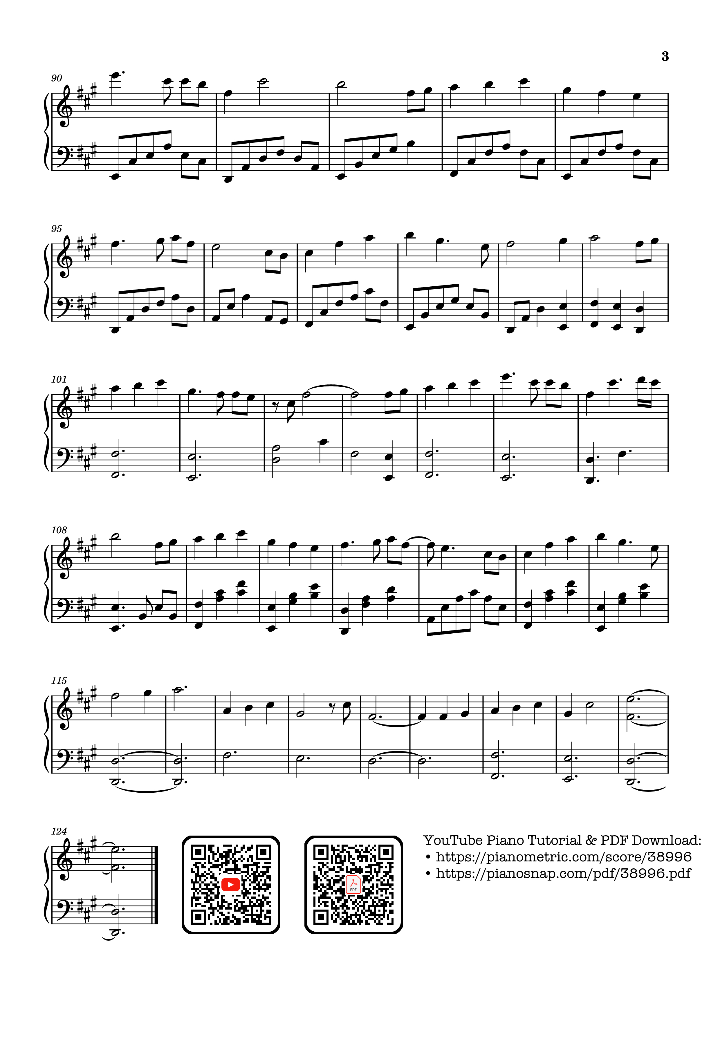 Page 3 of Sheet music PDF Piano 同道 – 兰香如故 Piano - 李佳薇