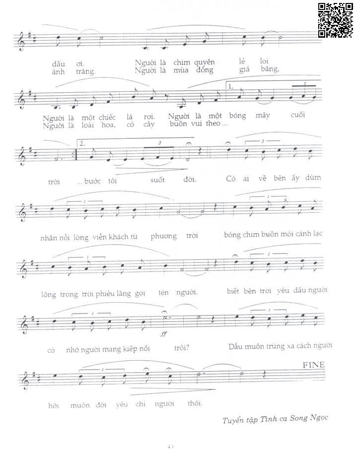 Page 2 of Sheet music PDF Muôn đời yêu chỉ người thôi - Song Ngọc