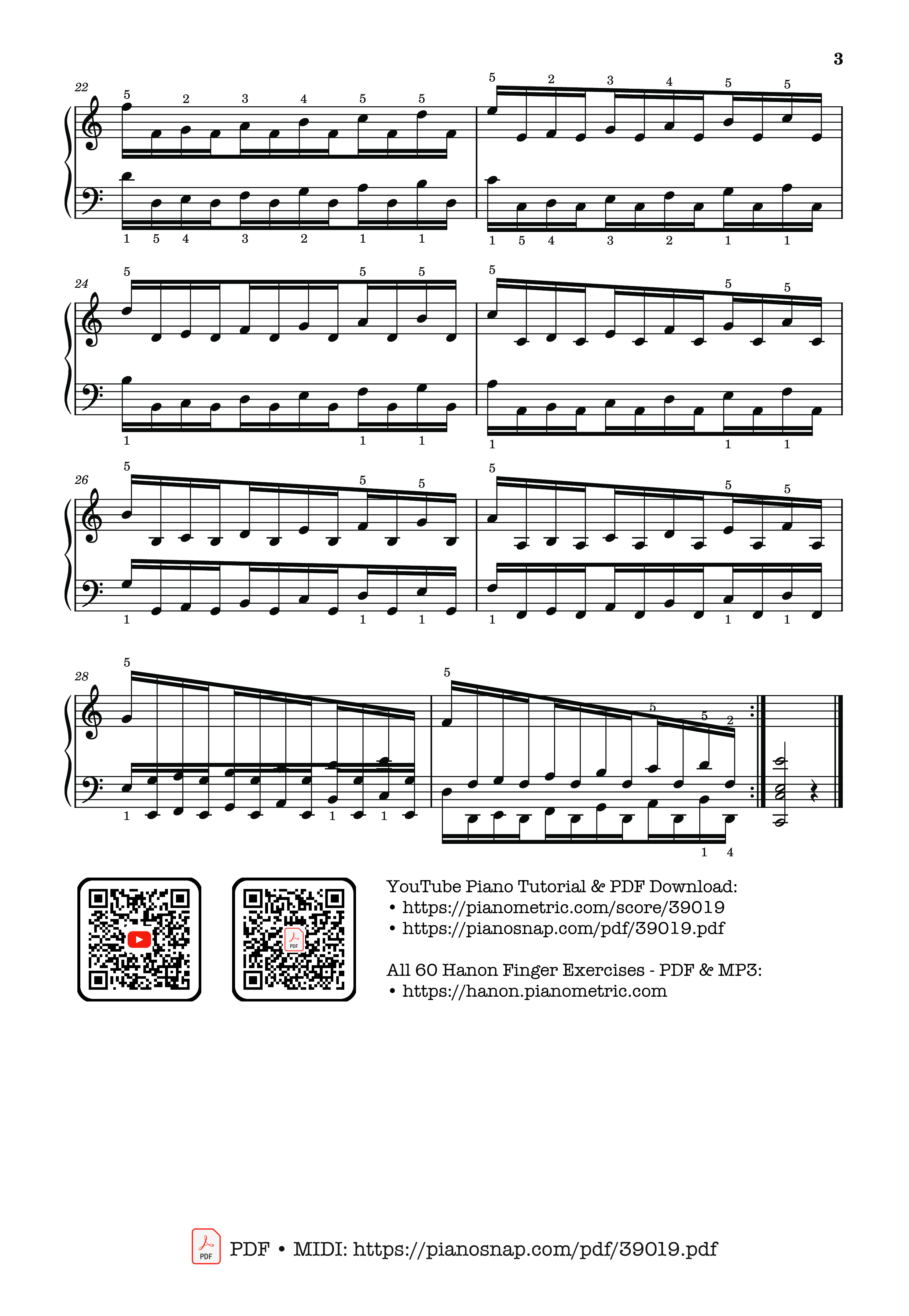 Page 3 of Sheet music PDF Piano Hanon - The Virtuoso Pianist No. 31 - Charles-Louis Hanon