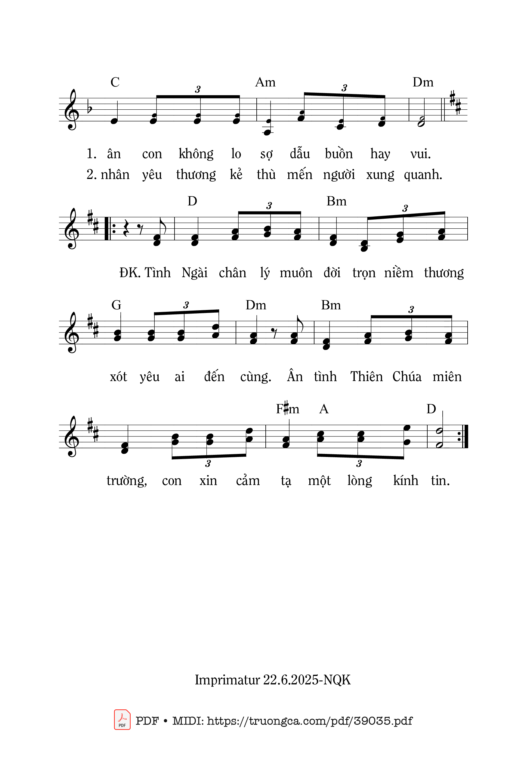 Page 2 of Sheet music PDF Tình Chúa Miên Trường - Mi Trầm