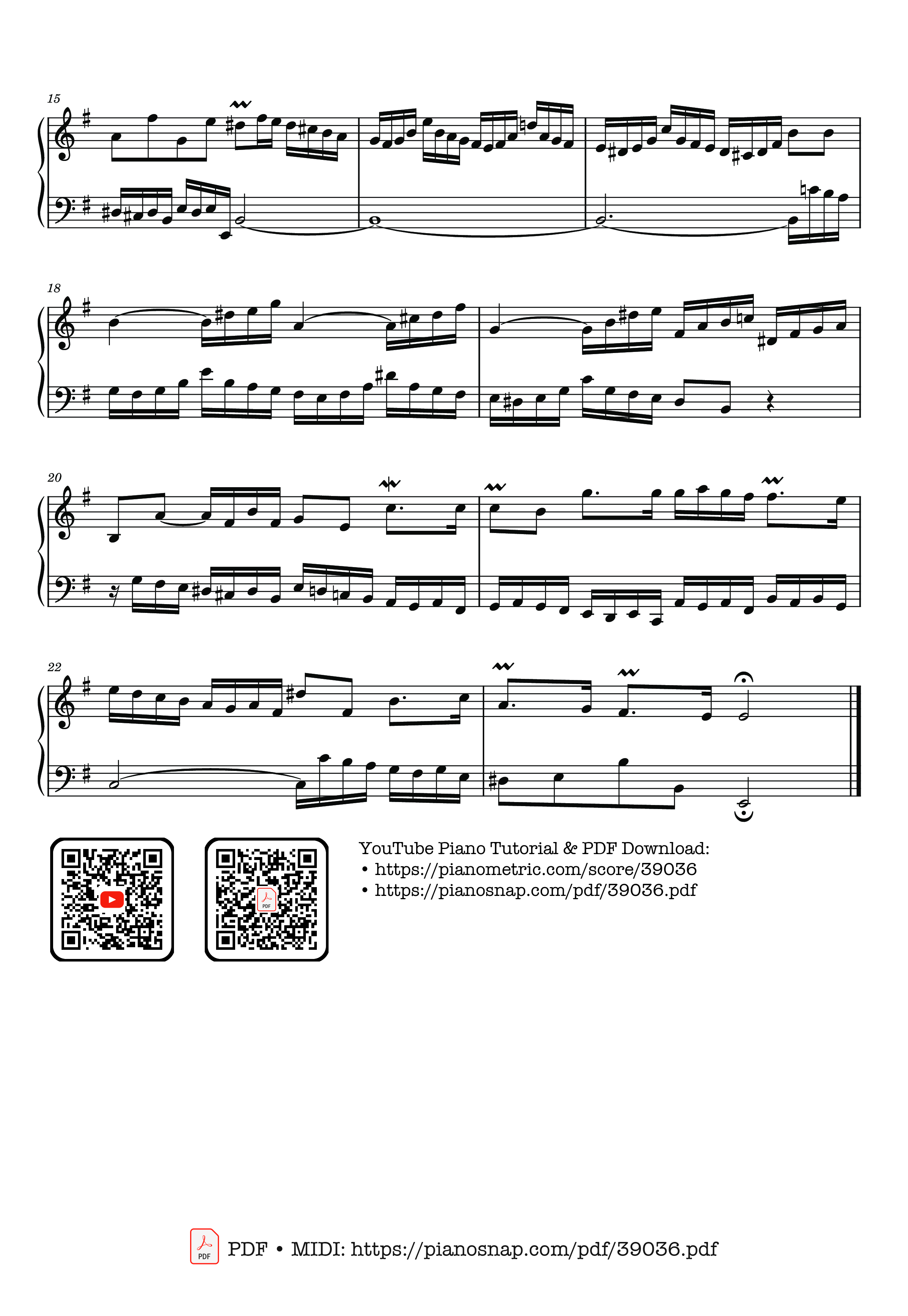 Page 2 of Sheet music PDF Invention No. 7 in E minor, BWV 778 - Johann Sebastian Bach