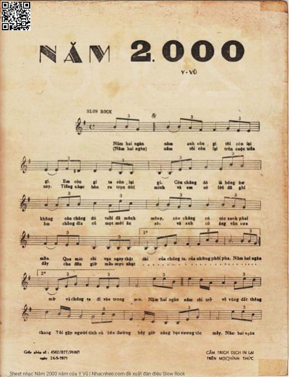 Page 2 of Sheet music PDF Năm 2000 năm - Y Vũ