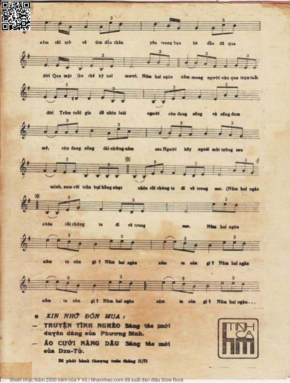 Page 3 of Sheet music PDF Năm 2000 năm - Y Vũ