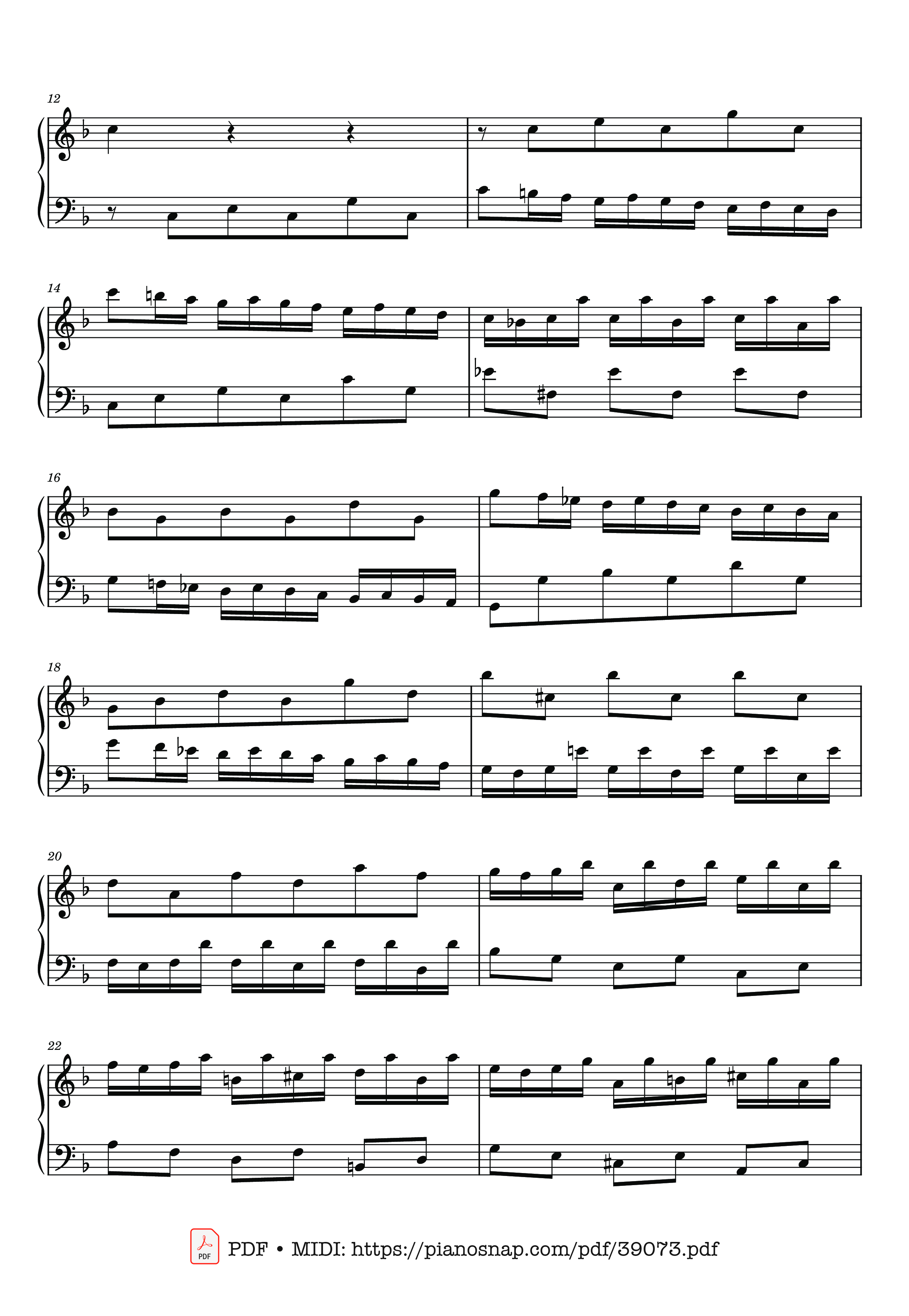 Page 2 of Sheet music PDF Invention 8 in F Major, BWV 779 - Johann Sebastian Bach