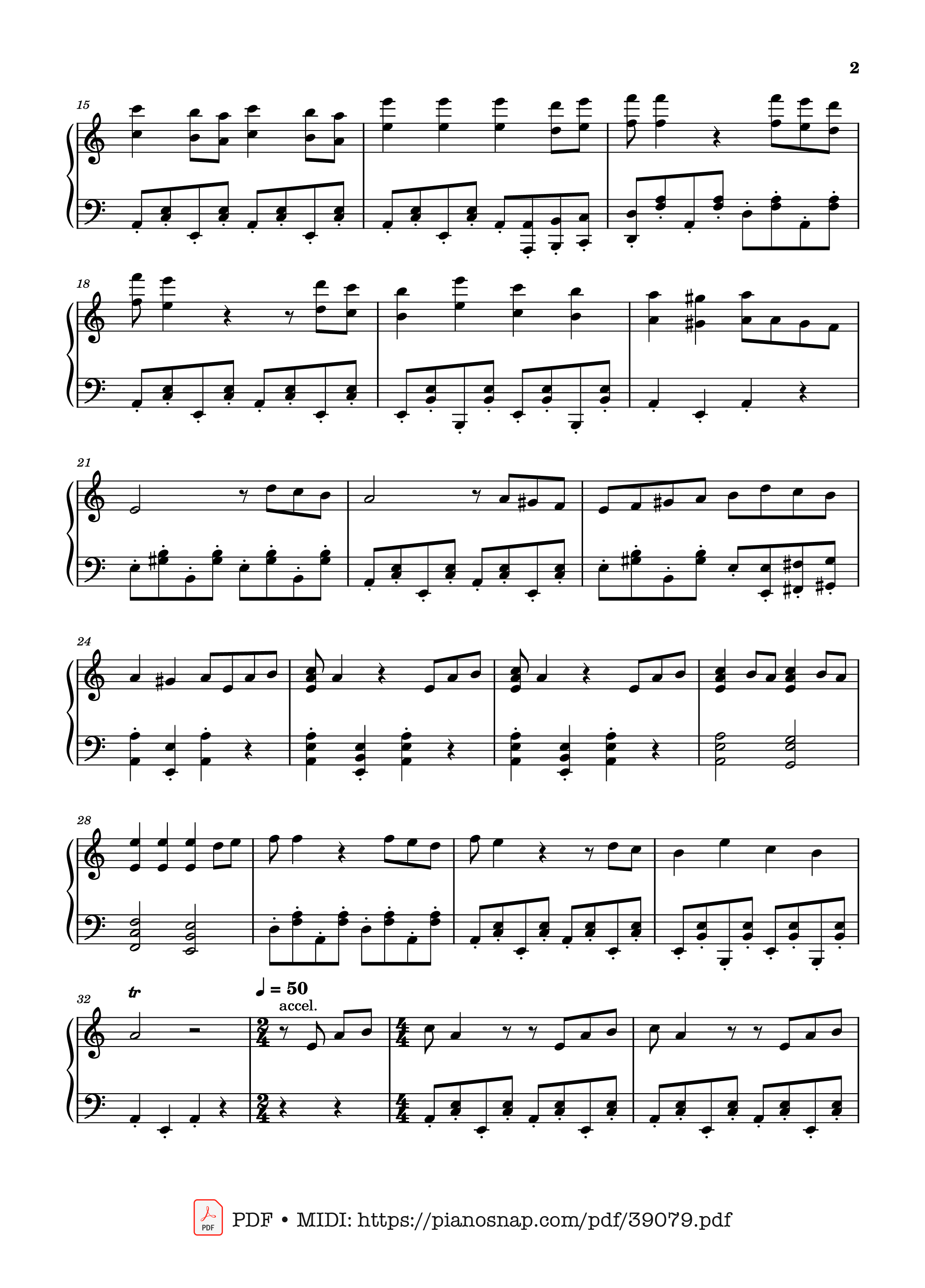 Page 2 of Sheet music PDF Piano Bella Ciao (La Casa de Papel) - Traditional
