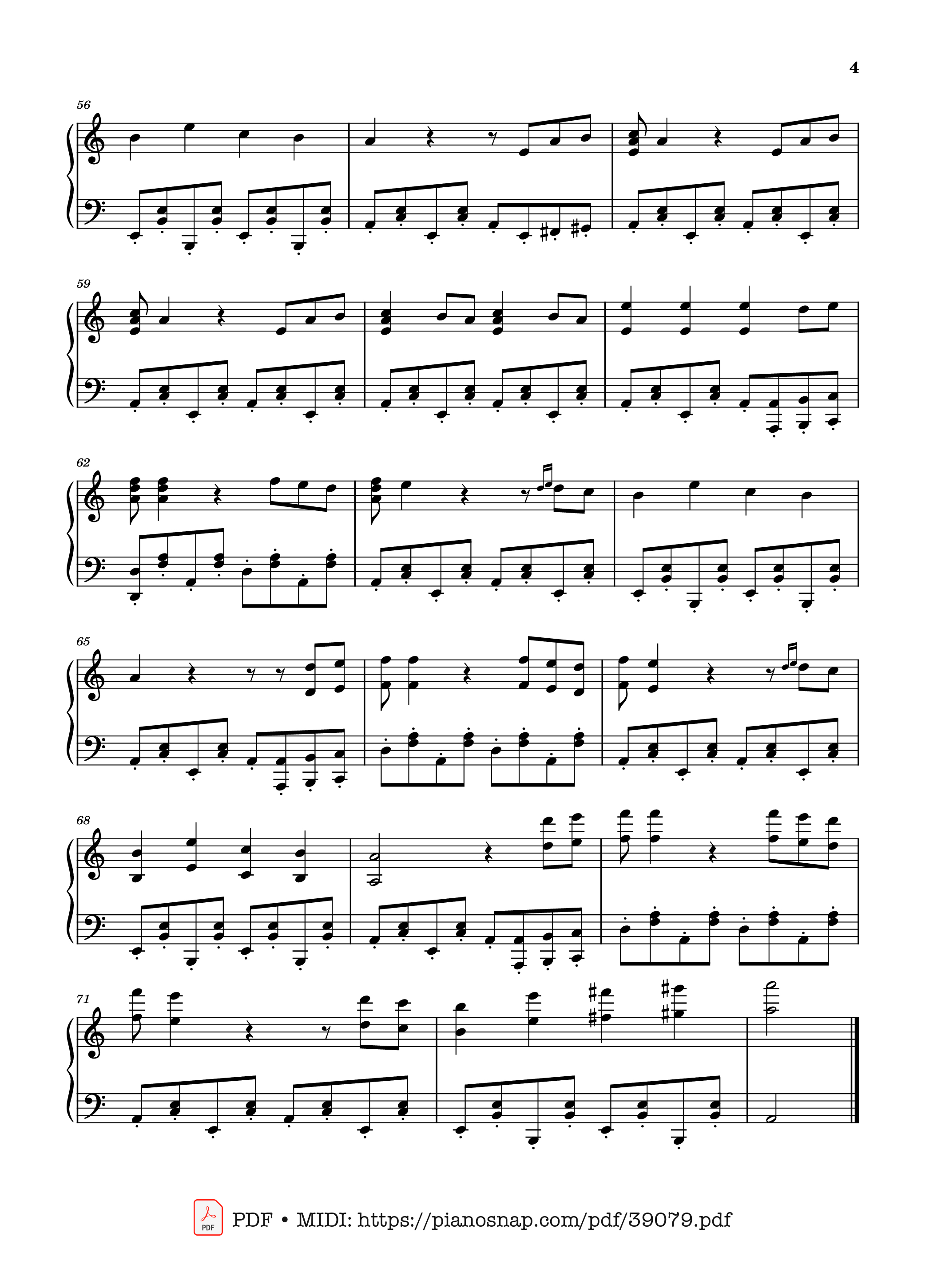 Page 4 of Sheet music PDF Piano Bella Ciao (La Casa de Papel) - Traditional
