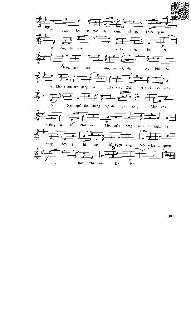 Page 4 of Sheet music PDF Năm anh em trên một chiếc xe tăng - Doãn Nho