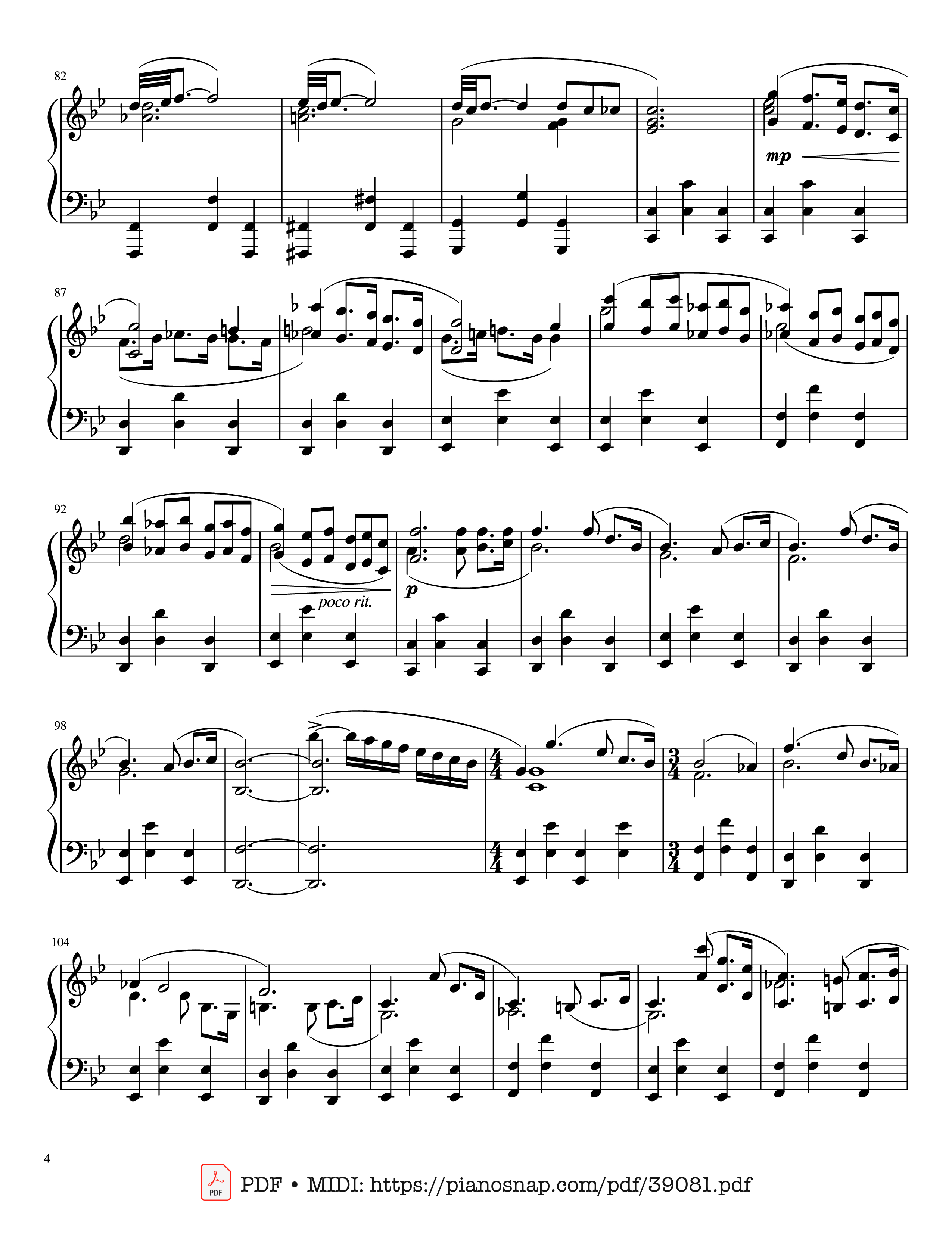 Page 4 of Sheet music PDF Piano Adagio Albinoni (in G minor) - For Solo Piano - Albinoni
