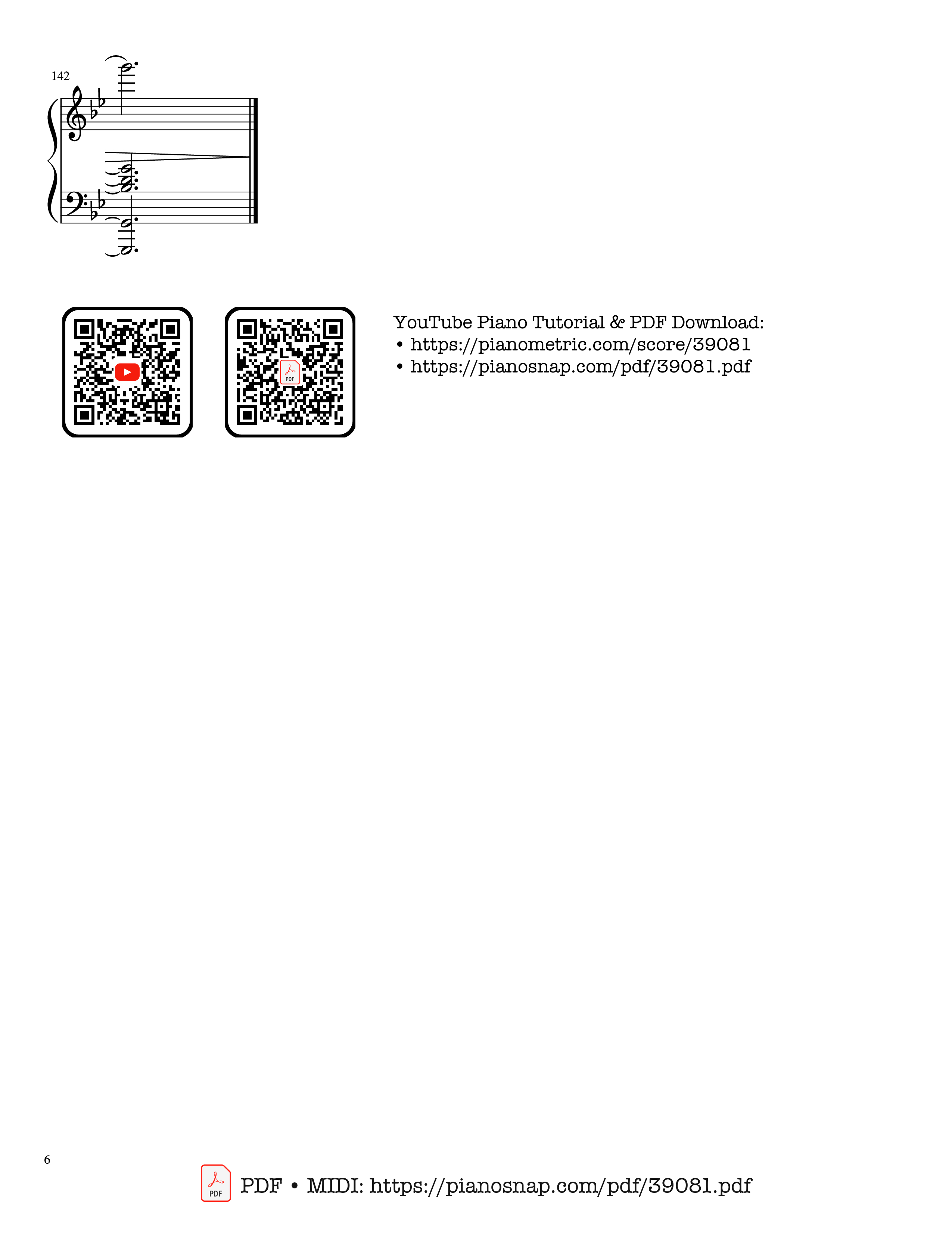 Page 6 of Sheet music PDF Piano Adagio Albinoni (in G minor) - For Solo Piano - Albinoni