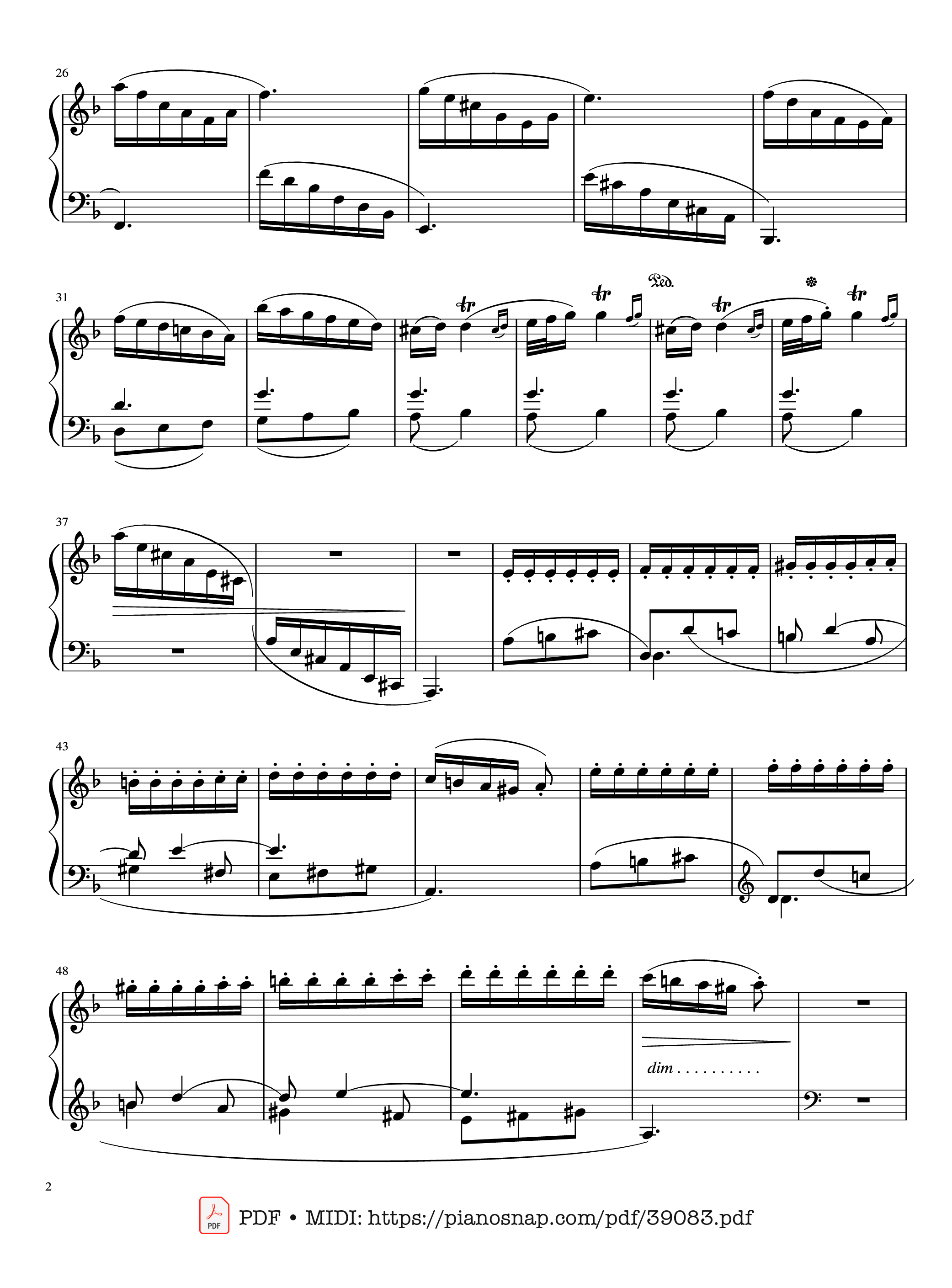 Page 2 of Sheet music PDF Piano Sonata in D minor, K.141, Domenico Scarlatti - Domenico Scarlatti