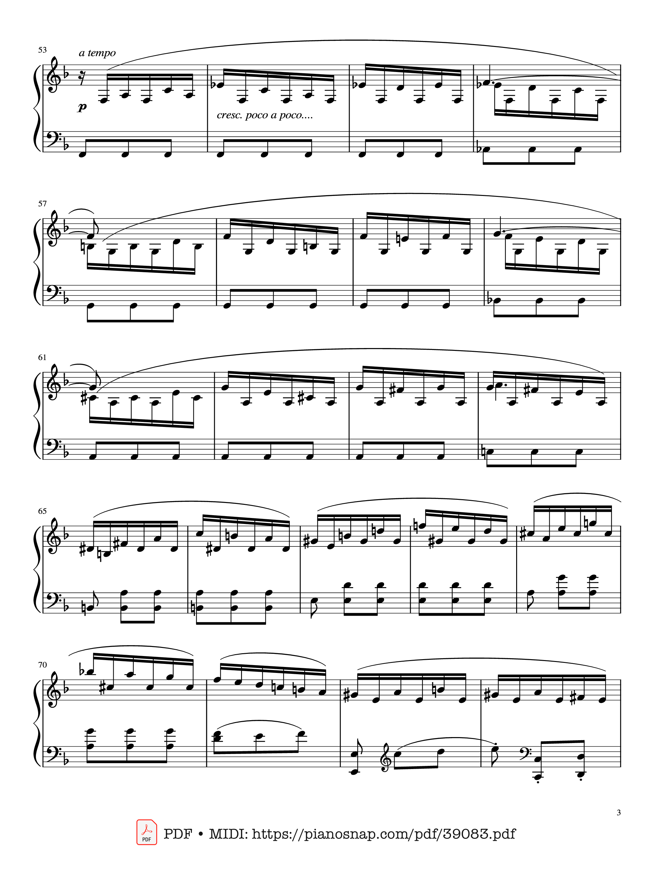 Page 3 of Sheet music PDF Piano Sonata in D minor, K.141, Domenico Scarlatti - Domenico Scarlatti
