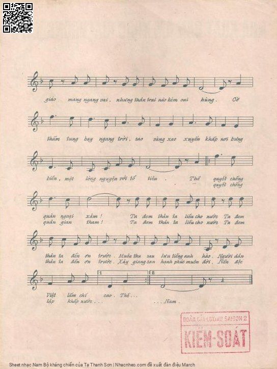 Page 5 of Sheet music PDF Nam Bộ kháng chiến - Tạ Thanh Sơn