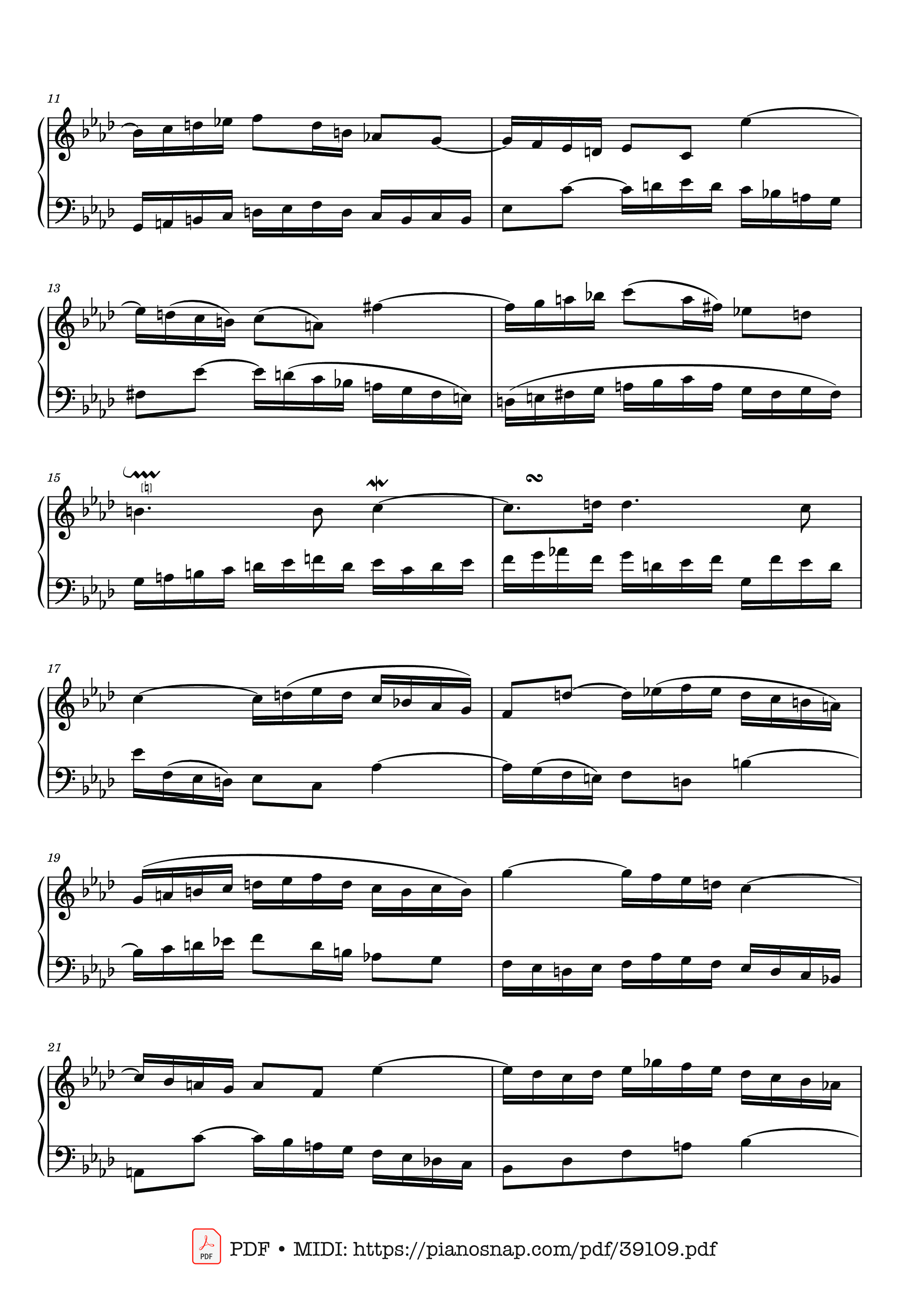 Page 2 of Sheet music PDF Invention 9 in F Minor, BWV 780 - Johann Sebastian Bach