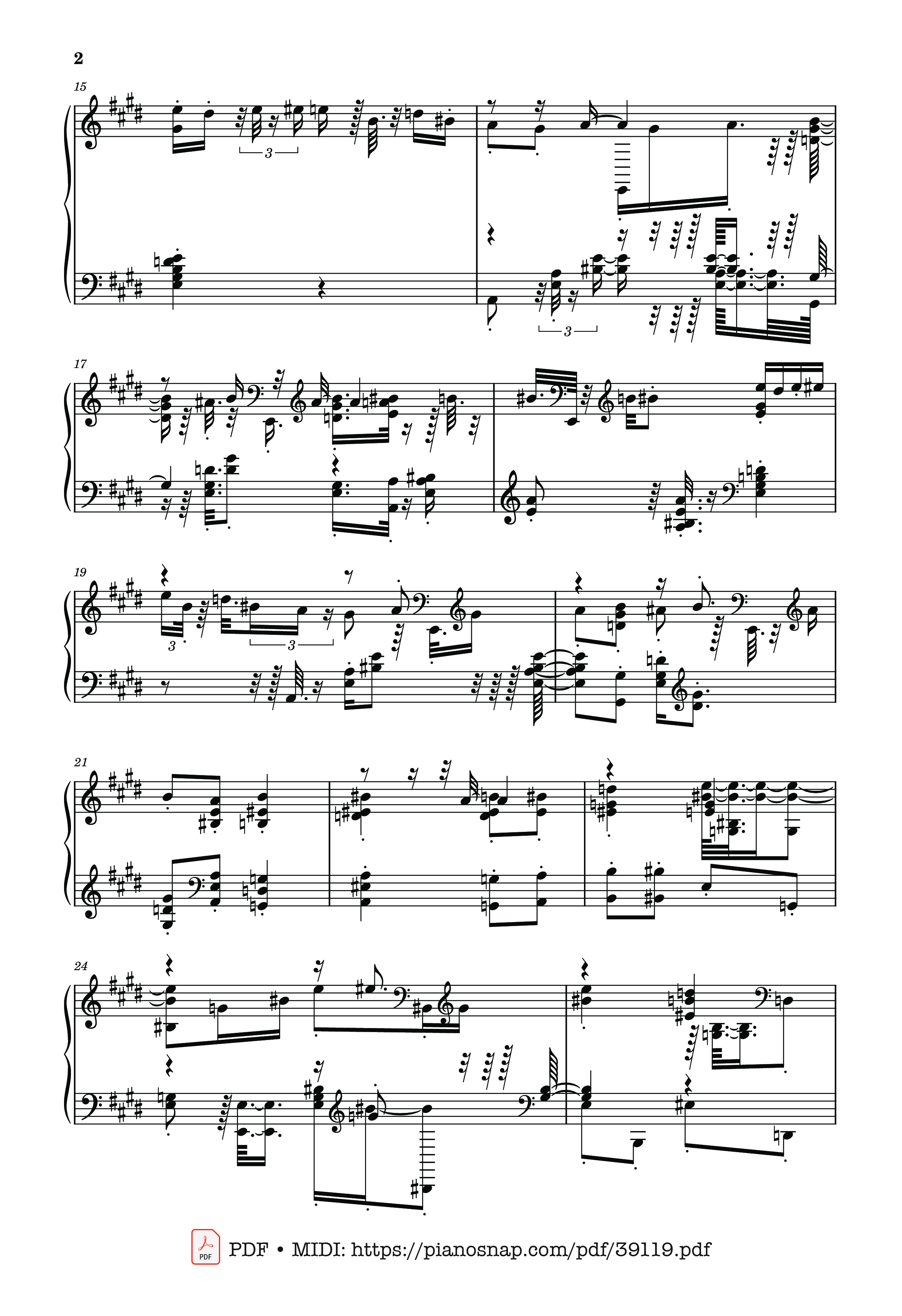 Page 2 of Sheet music PDF Fur Elise - Ragtime Version - Ludwig van Beethoven