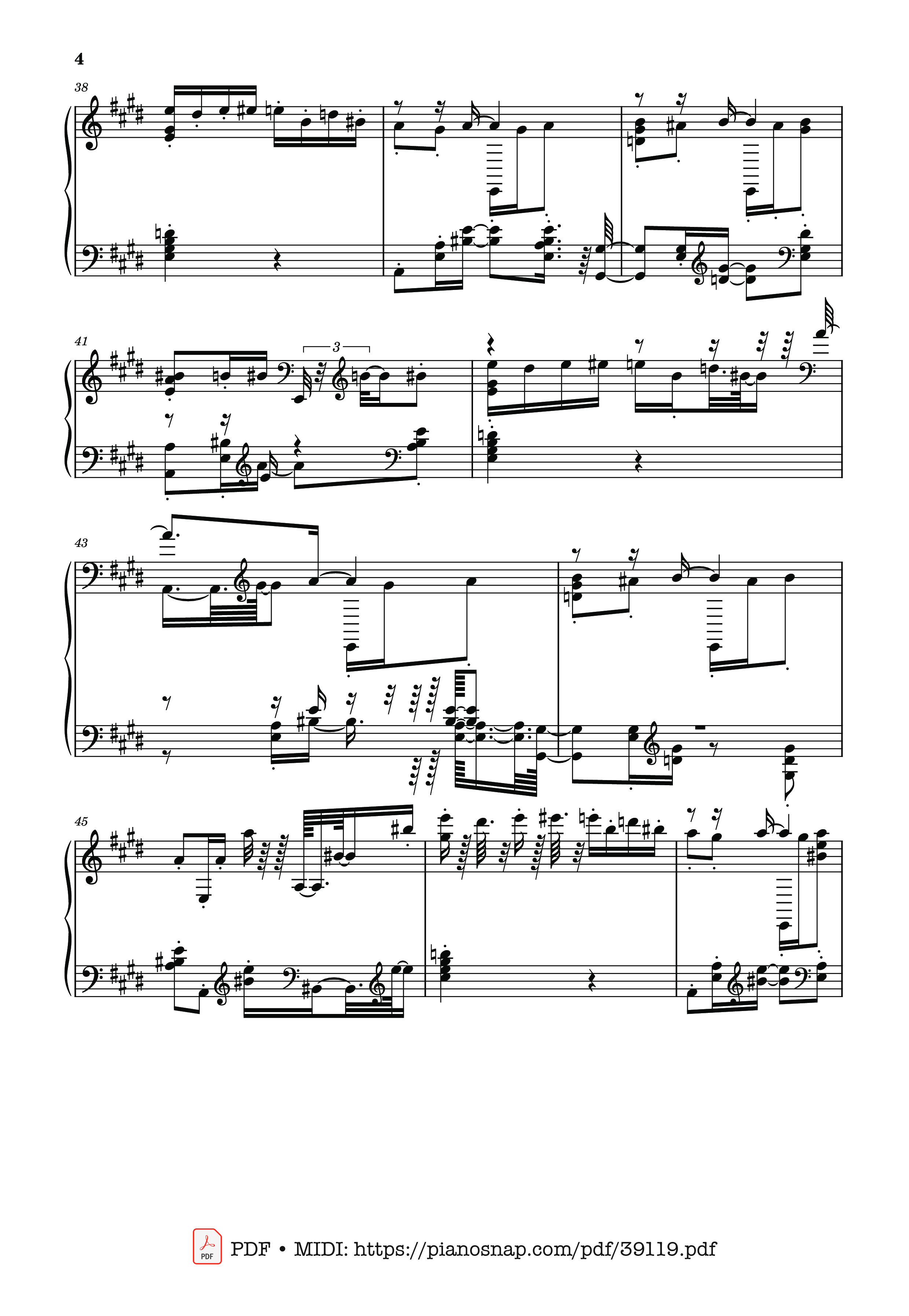 Page 4 of Sheet music PDF Fur Elise - Ragtime Version - Ludwig van Beethoven