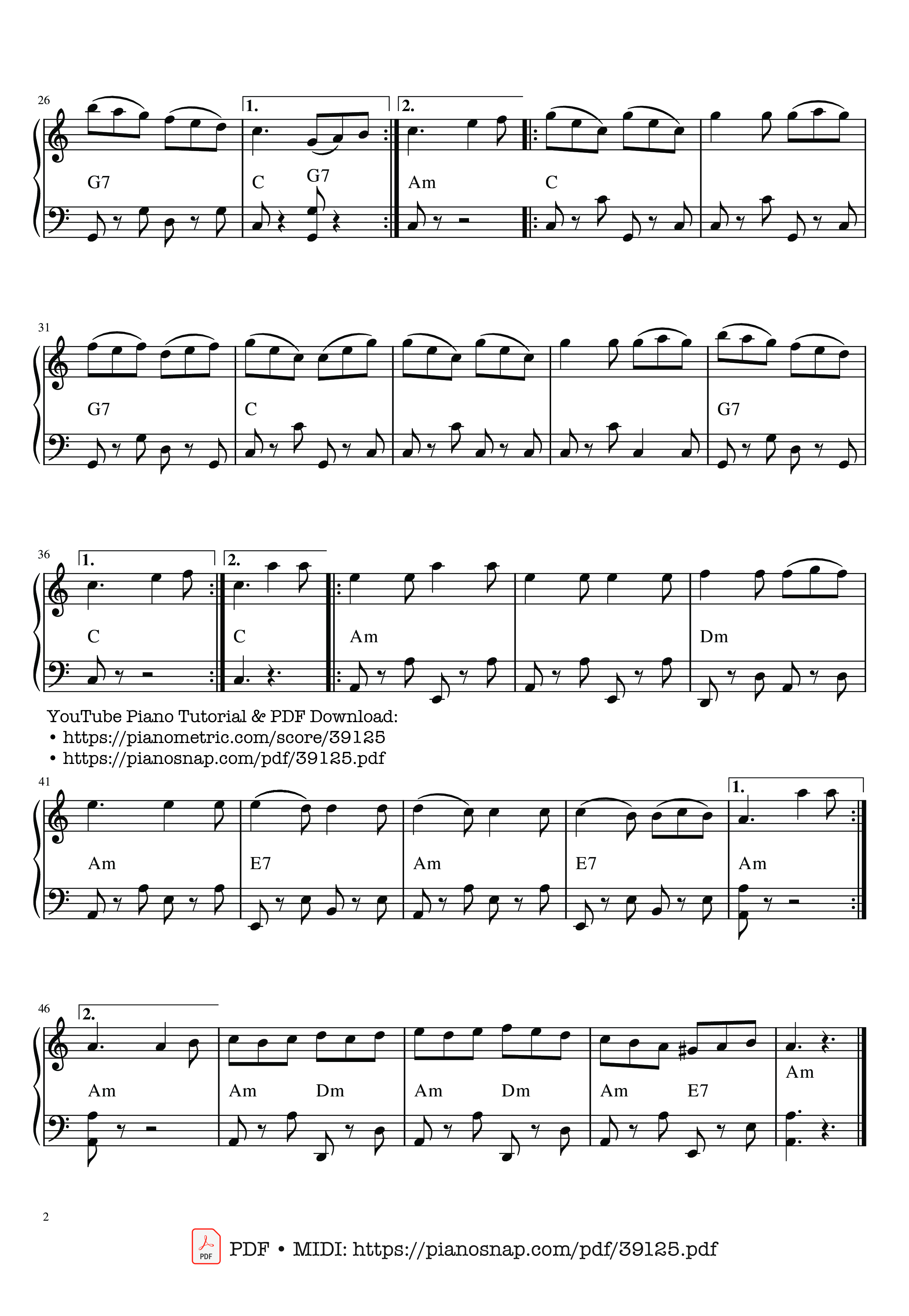 Page 2 of Sheet music PDF Piano Tarantella Napoletana Piano - Traditional Italian