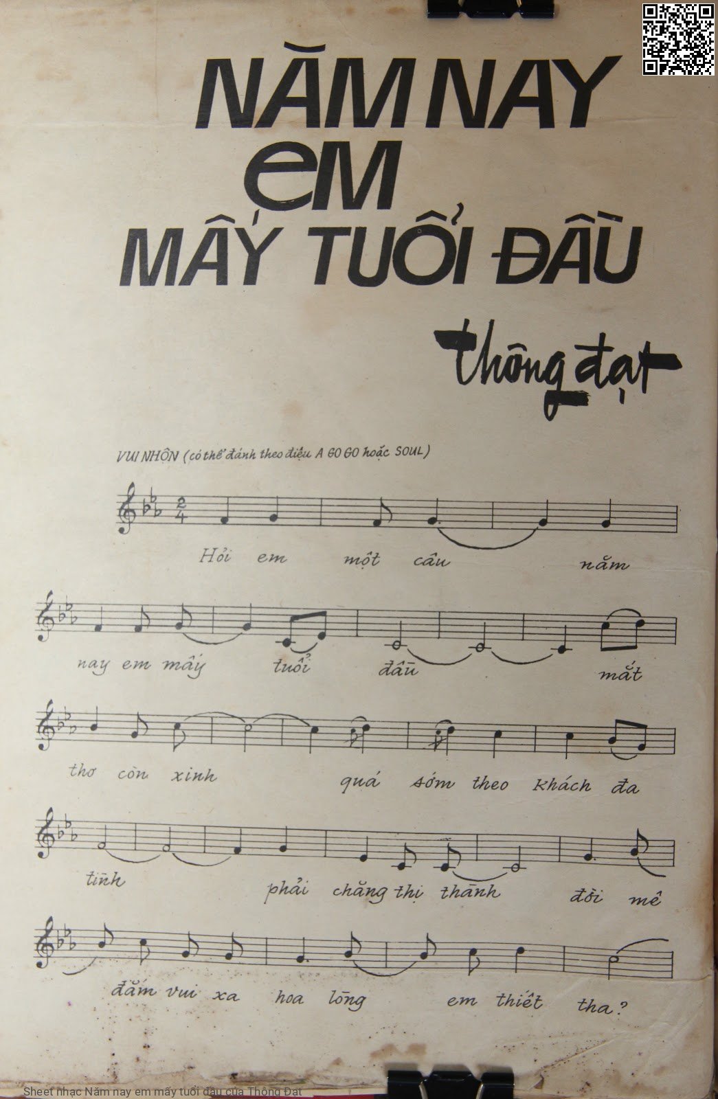 Page 2 of Sheet music PDF Năm nay em mấy tuổi đầu - Thông Đạt