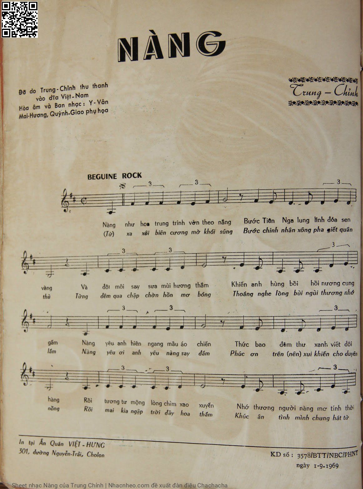 Page 2 of Sheet music PDF Nàng - Trung Chỉnh