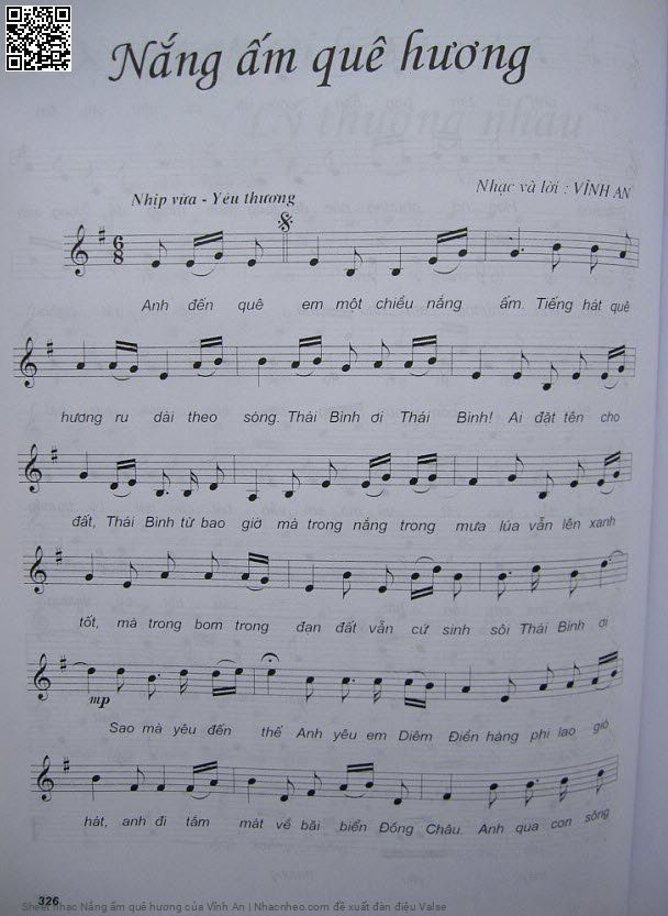 Sheet PDF of Nắng ấm quê hương