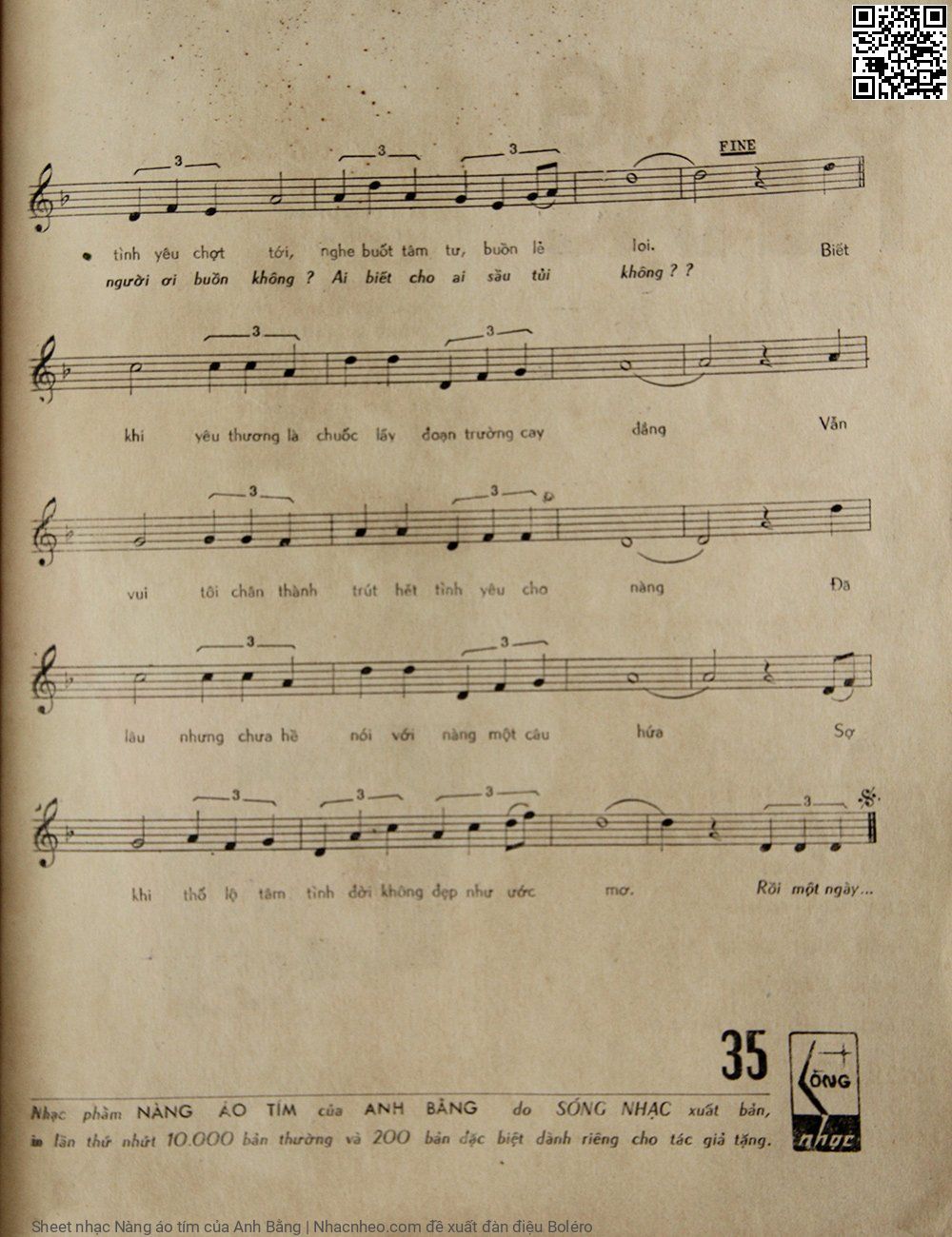 Page 3 of Sheet music PDF Nàng áo tím - Anh Bằng
