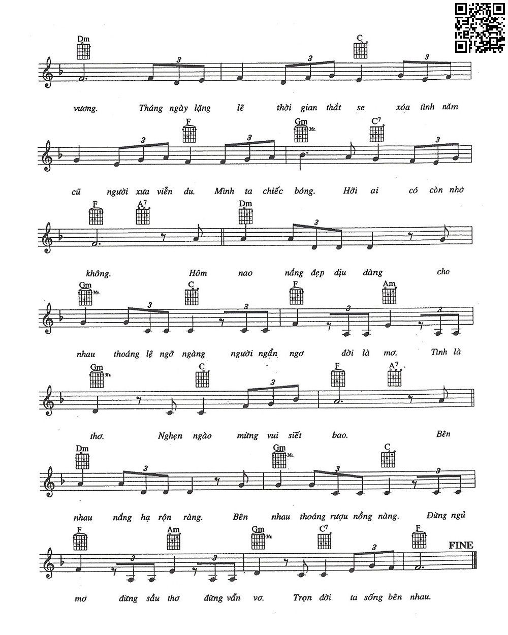 Page 2 of Sheet music PDF Nắng hạ - Nguyễn Trung Cang