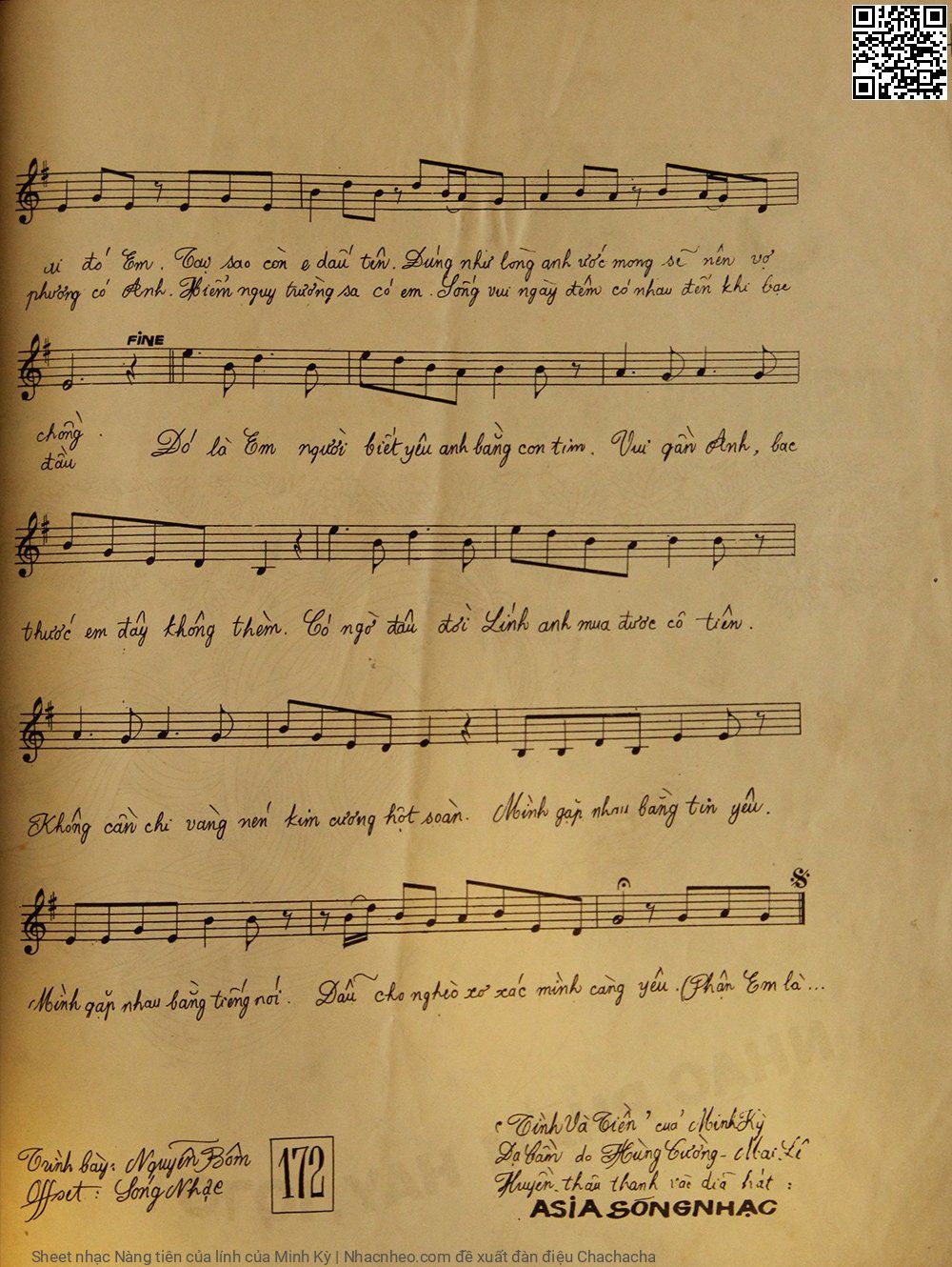 Page 3 of Sheet music PDF Nàng tiên của lính - Minh Kỳ