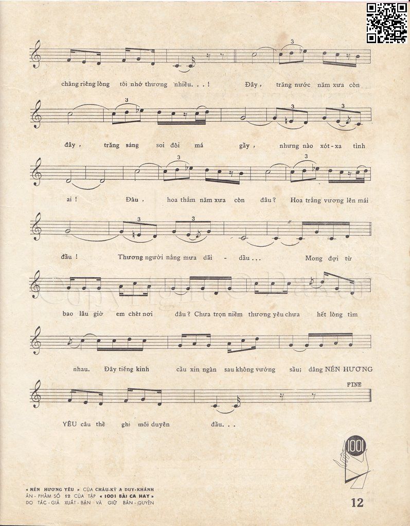 Page 3 of Sheet music PDF Nén hương yêu - Châu Kỳ