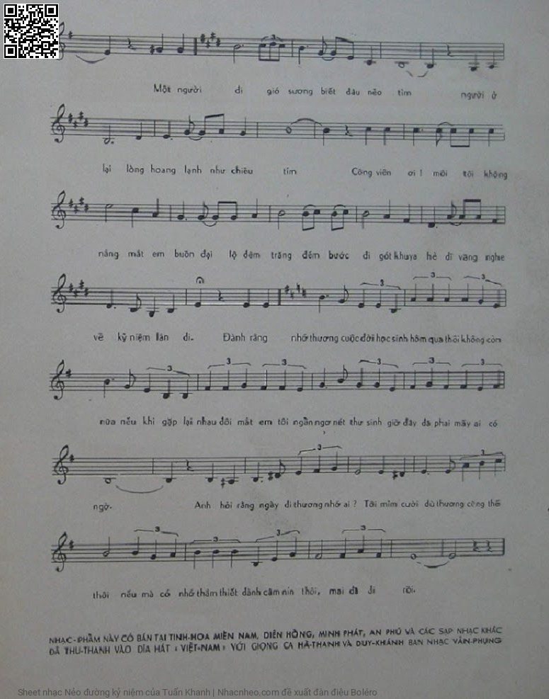 Page 3 of Sheet music PDF Nẻo đường kỷ niệm - Tuấn Khanh