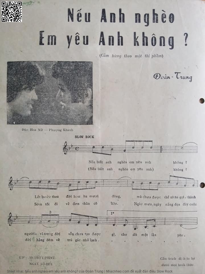 Page 2 of Sheet music PDF Nếu anh nghèo em yêu anh không? - Đoàn Trung