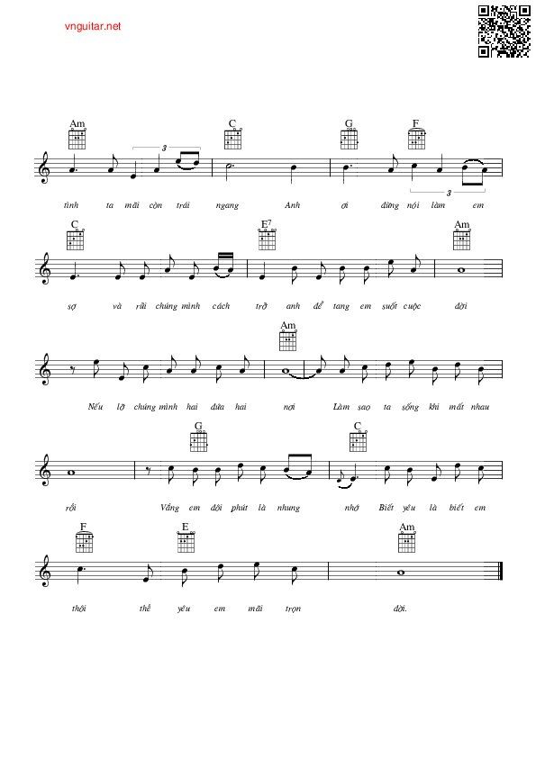 Page 2 of Sheet music PDF Nếu chúng mình cách trở - Tú Nhi