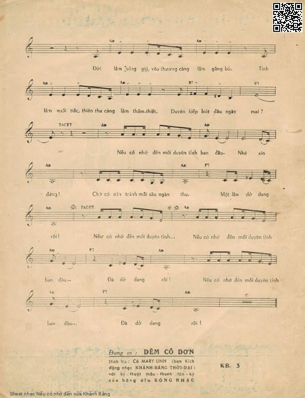 Page 3 of Sheet music PDF Nếu có nhớ đến - Khánh Băng