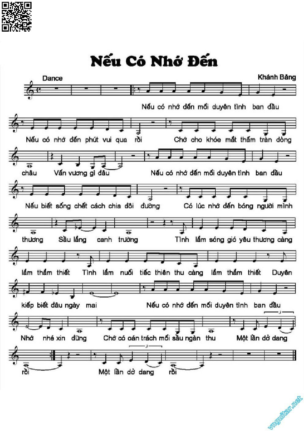 Page 5 of Sheet music PDF Nếu có nhớ đến - Khánh Băng