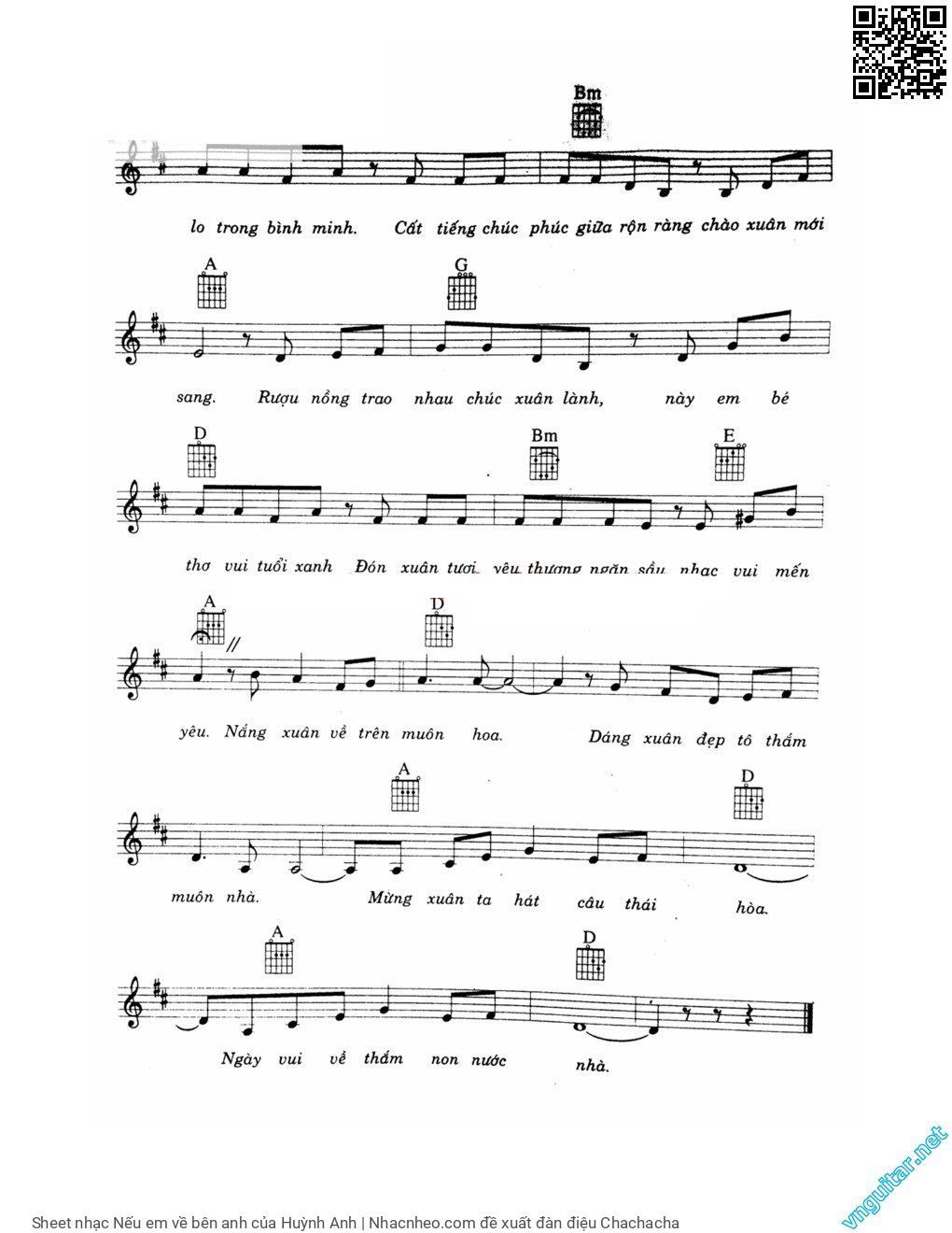 Page 2 of Sheet music PDF Nếu em về bên anh - Huỳnh Anh