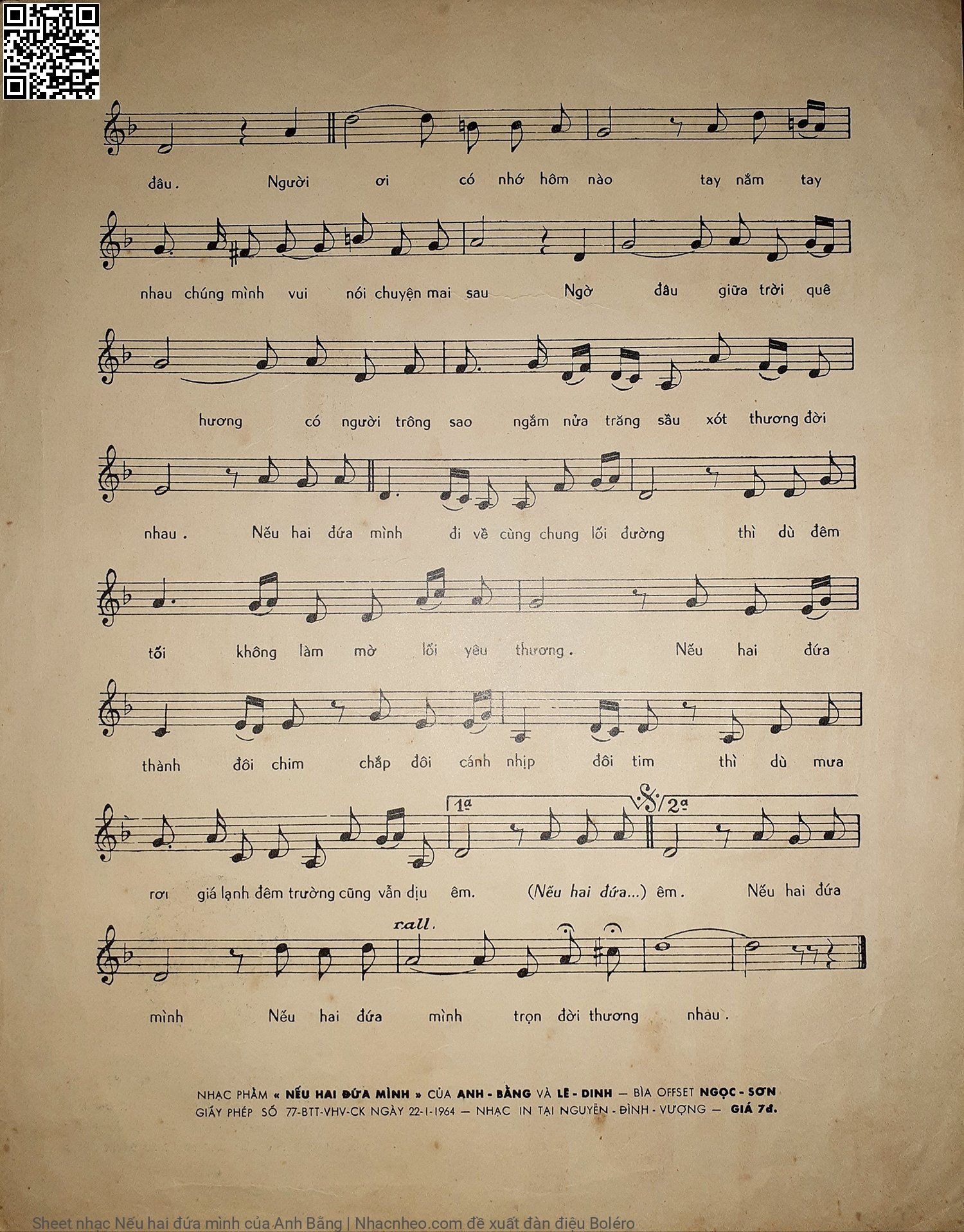 Page 3 of Sheet music PDF Nếu hai đứa mình - Anh Bằng